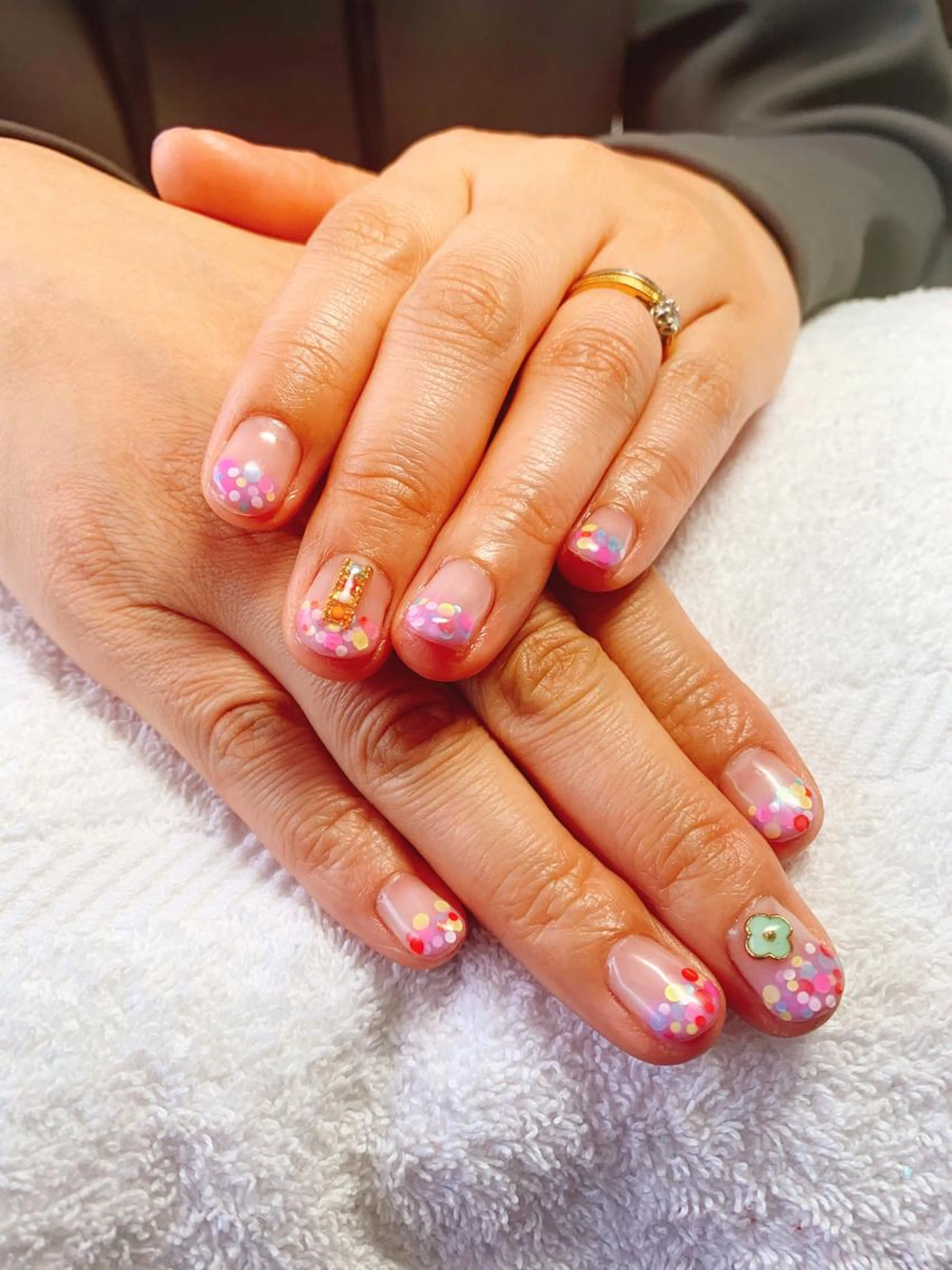 ハンド★オフ込みラメグラデーション1色ぬり4980円の写真