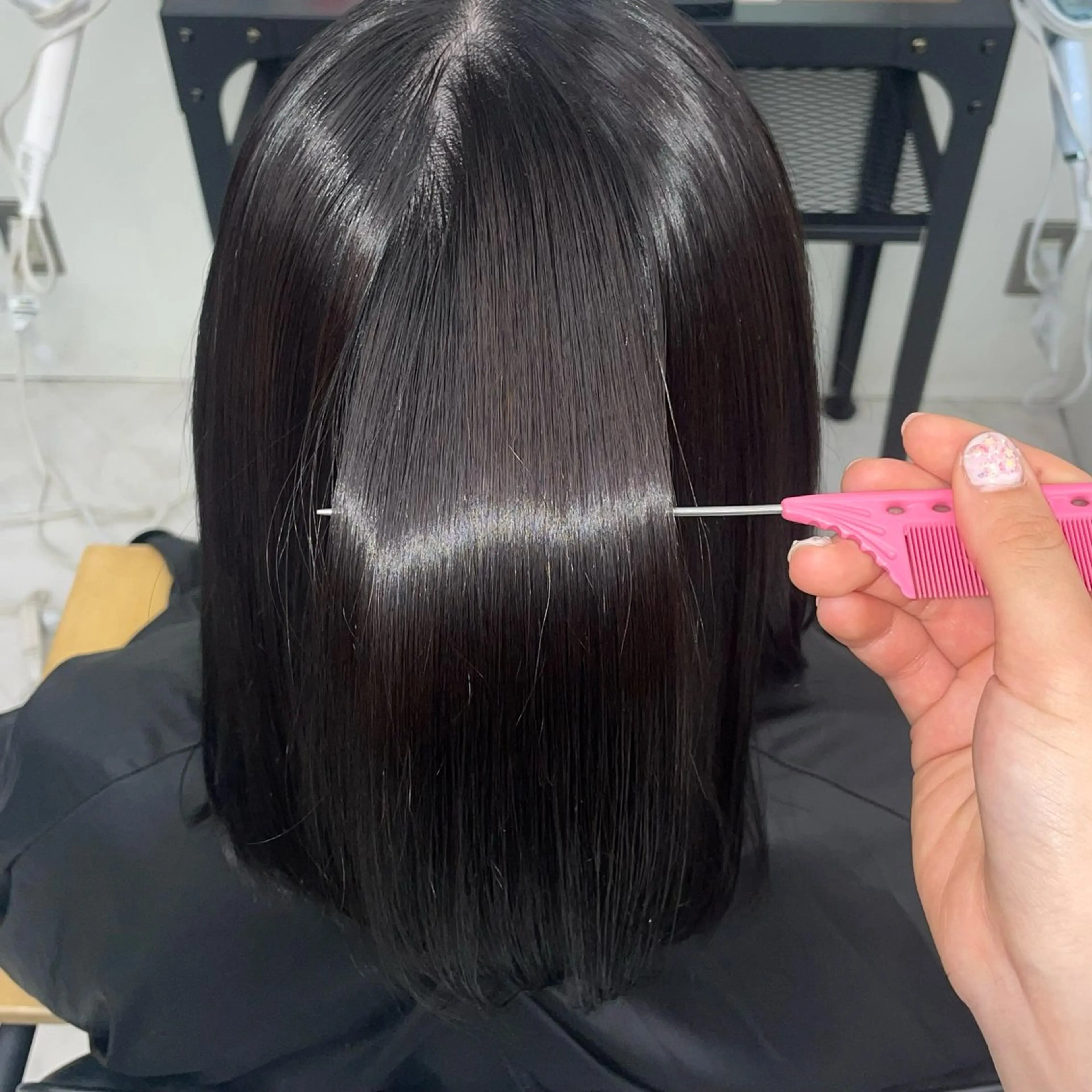 セミロング カラー ヘアカラー ななみ.⋆𝜗𝜚 艶カラー/まつパのヘアスタイル