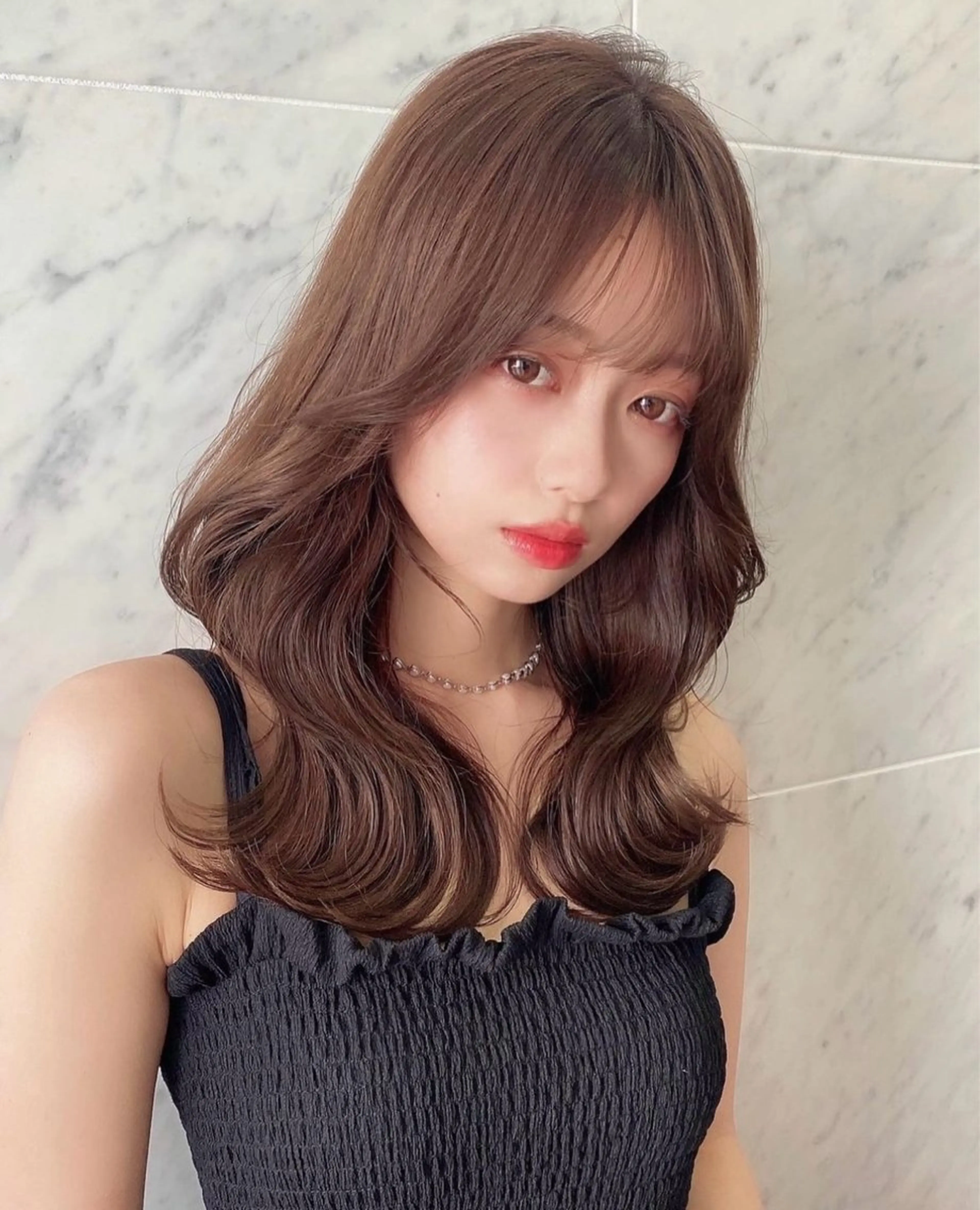 カラー ❤️ブリーチなし💚 ダブルカラー平野実花のヘアスタイル