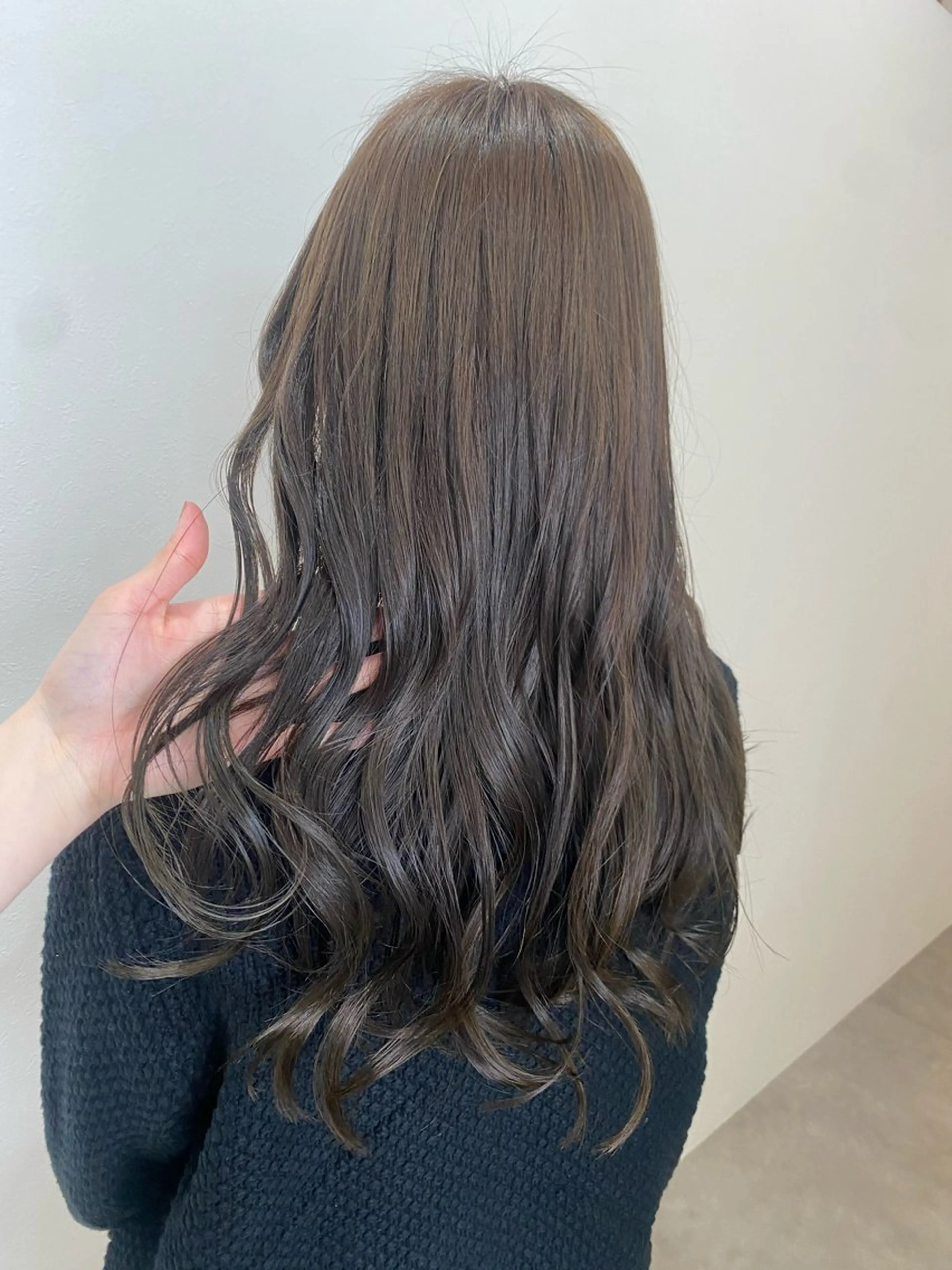 ロング アッシュ カット ヘアカラー 韓国風hair💕 Kanonのヘアスタイル