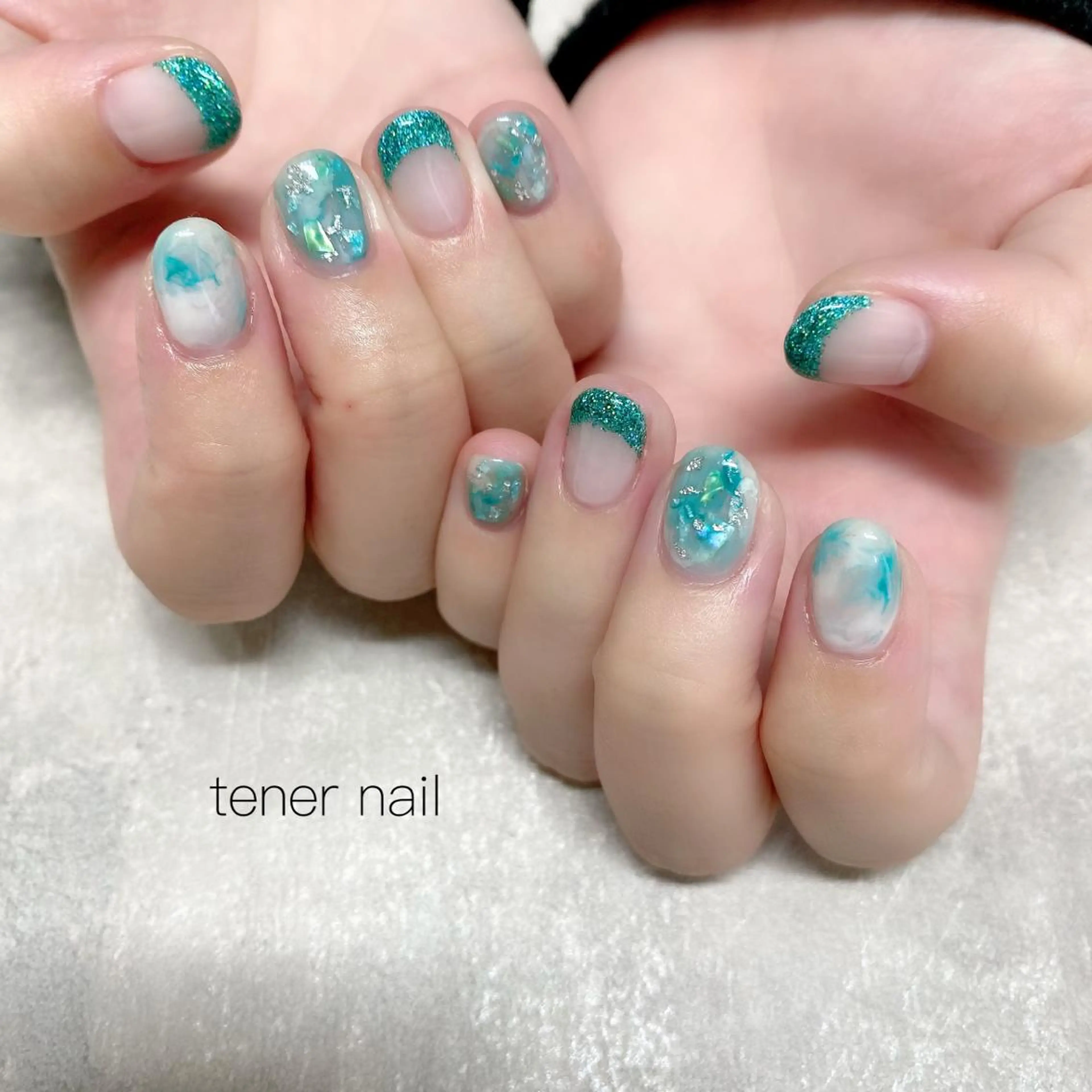 ネイル グリーン tener  nail  テネルネイル所属・テネルネイル tener nailのネイルデザイン