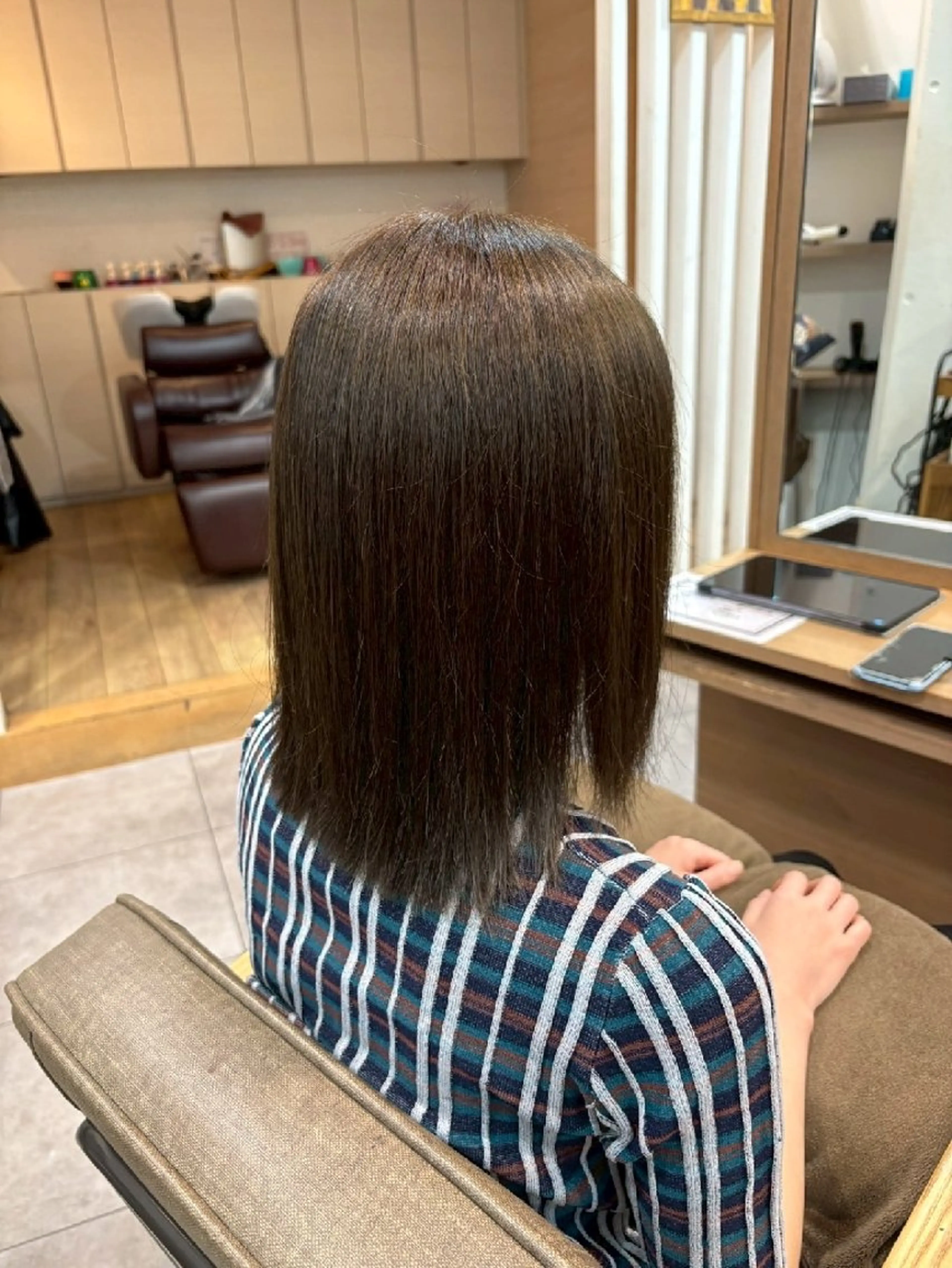 ミディアム 縮毛矯正 吉永 楓のヘアスタイル