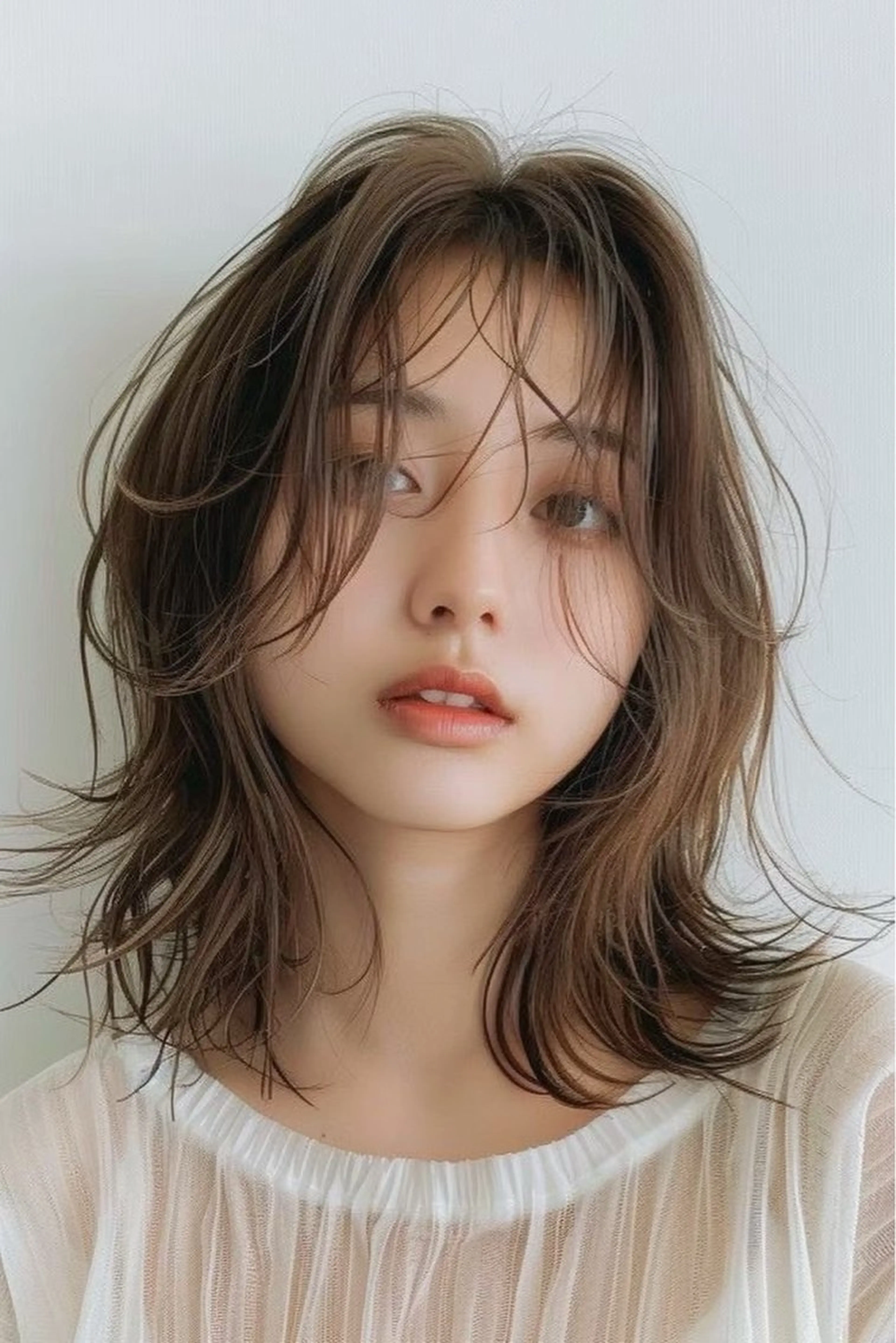 ミディアム カラー カット ヘアカラー トリートメント 圧倒的似合わせ ケアカラーYUTOのヘアスタイル