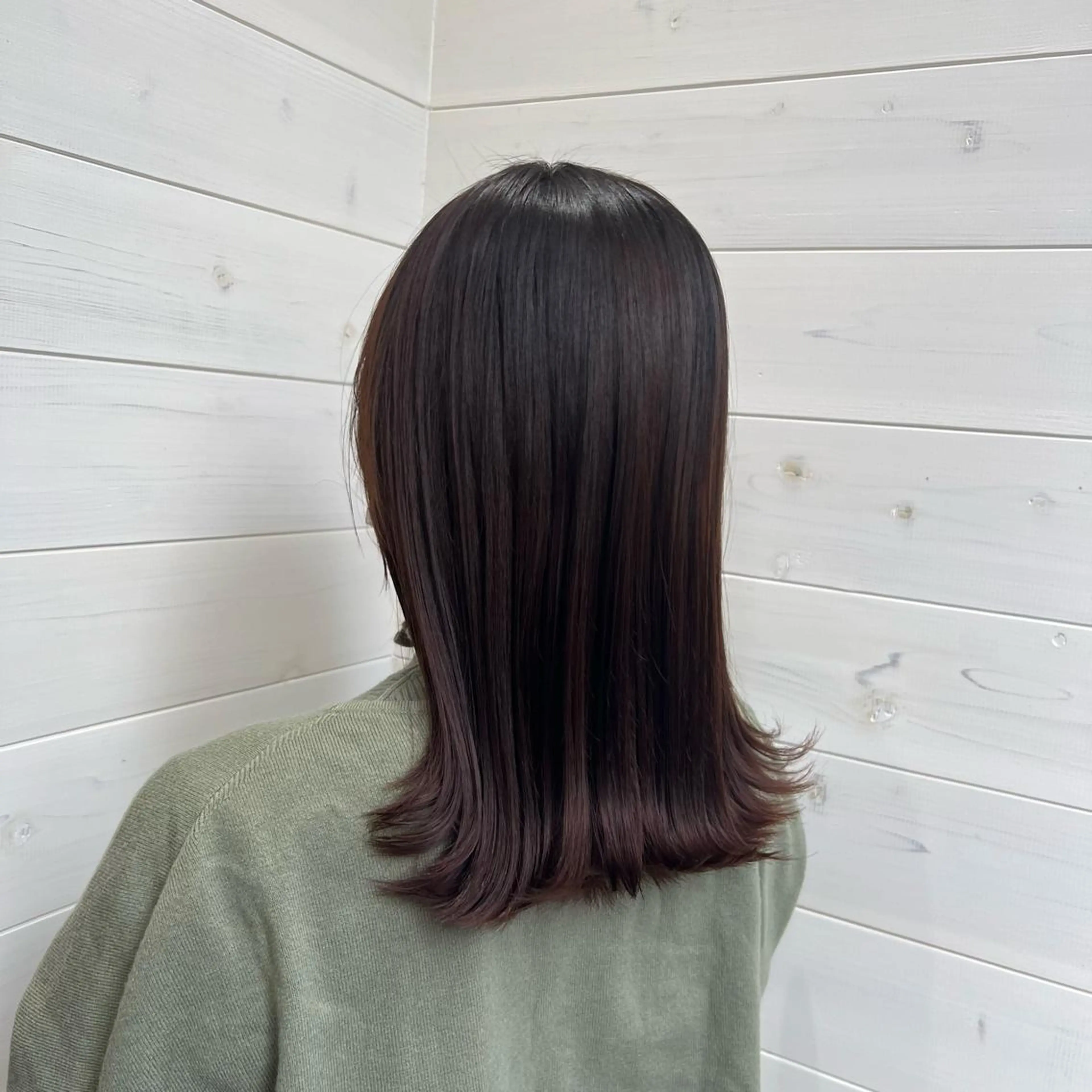 ミディアム カラー ブラウンカラー チョコレートブラウン 🍇おぐら めぐみ🍇のヘアスタイル