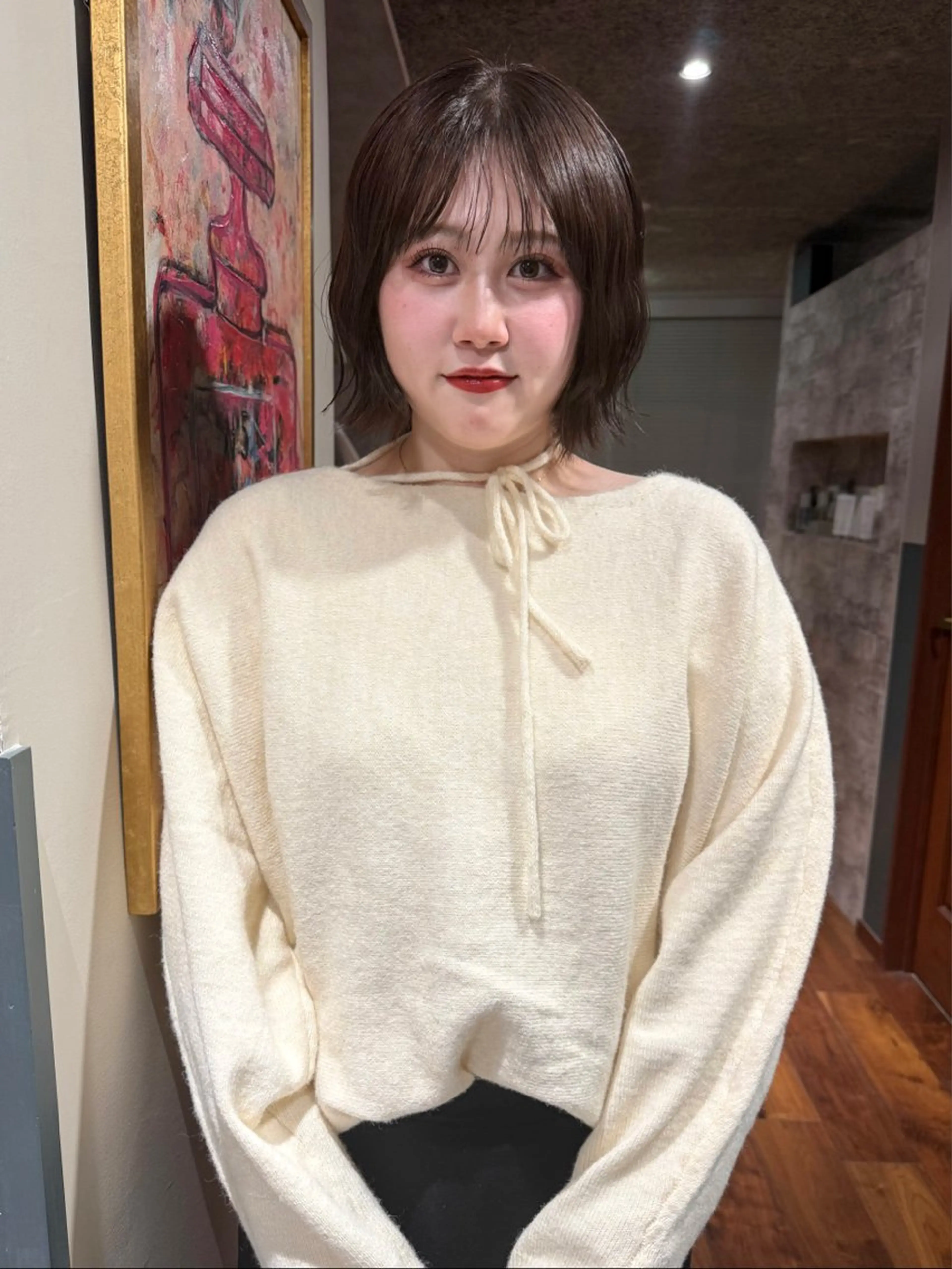 ショート カラー ベージュカラー カット ヘアカラー トリートメント mai / linoah˚✧のヘアスタイル