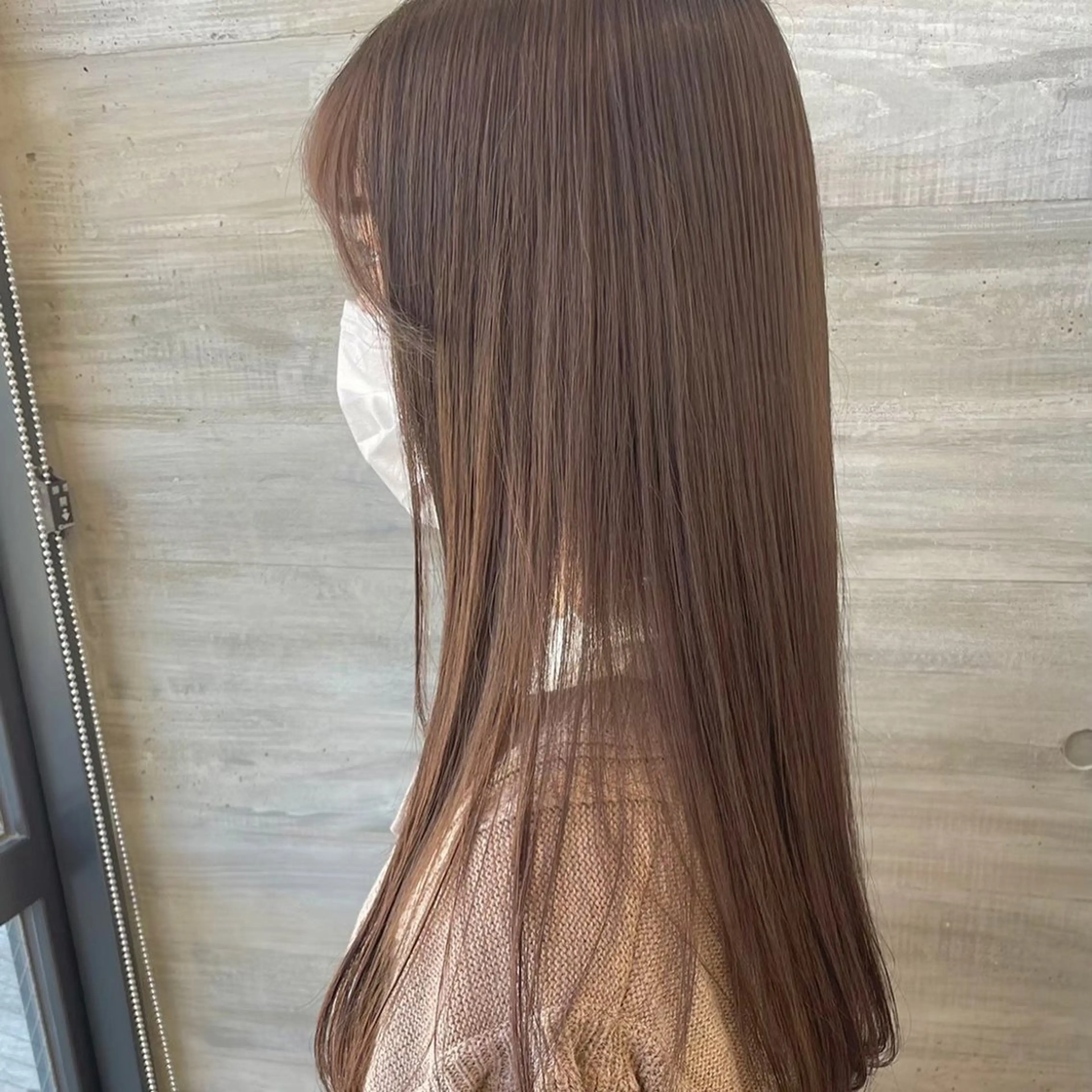 セミロング カラー ベージュカラー ラテベージュ ParveMix￤ 出石 菜々🥂のヘアスタイル