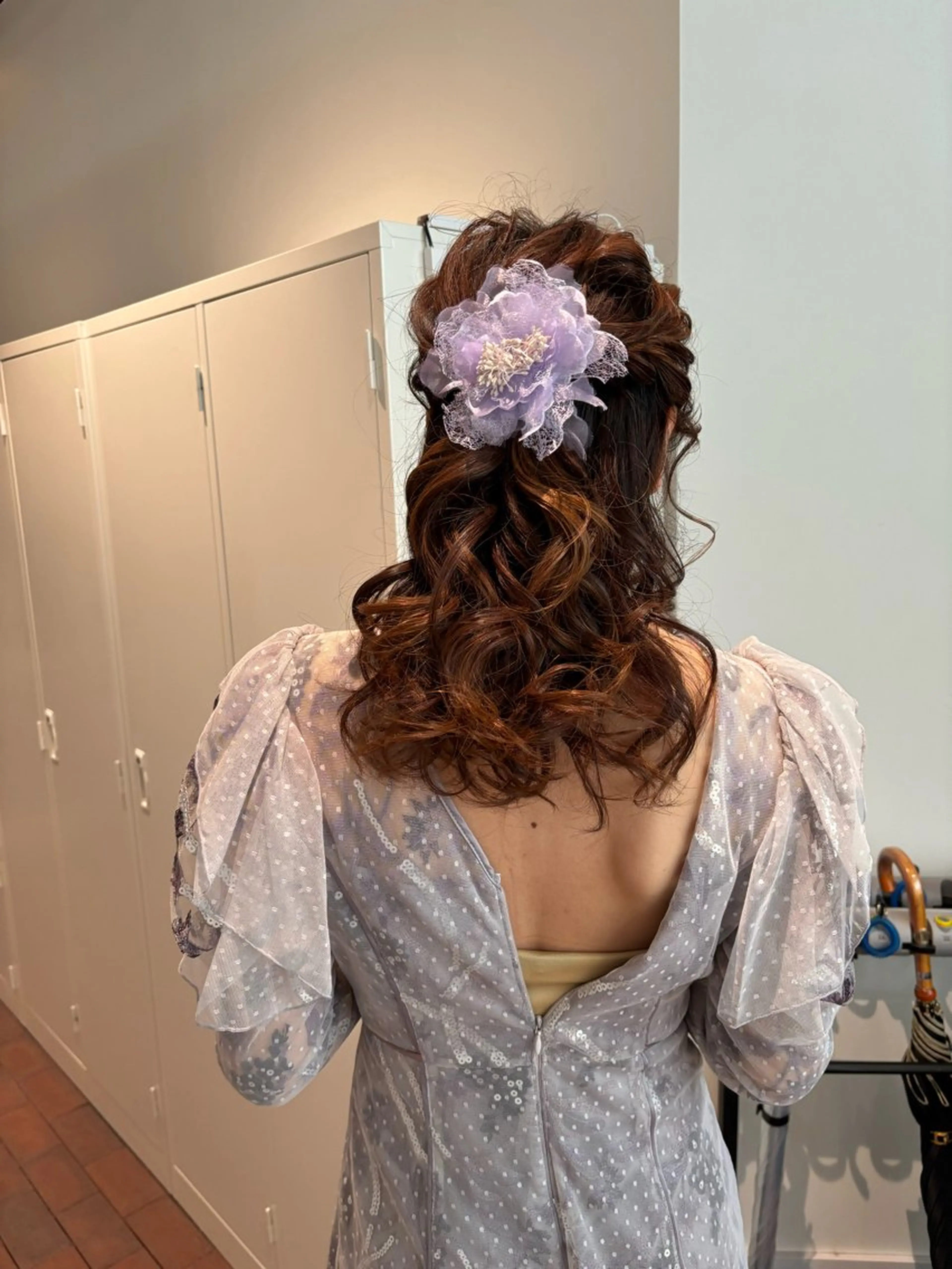 セミロング ヘアアレンジ ハーフアップ ヘアセット ショート/ミニボブ マンツーマン/マユコのヘアスタイル