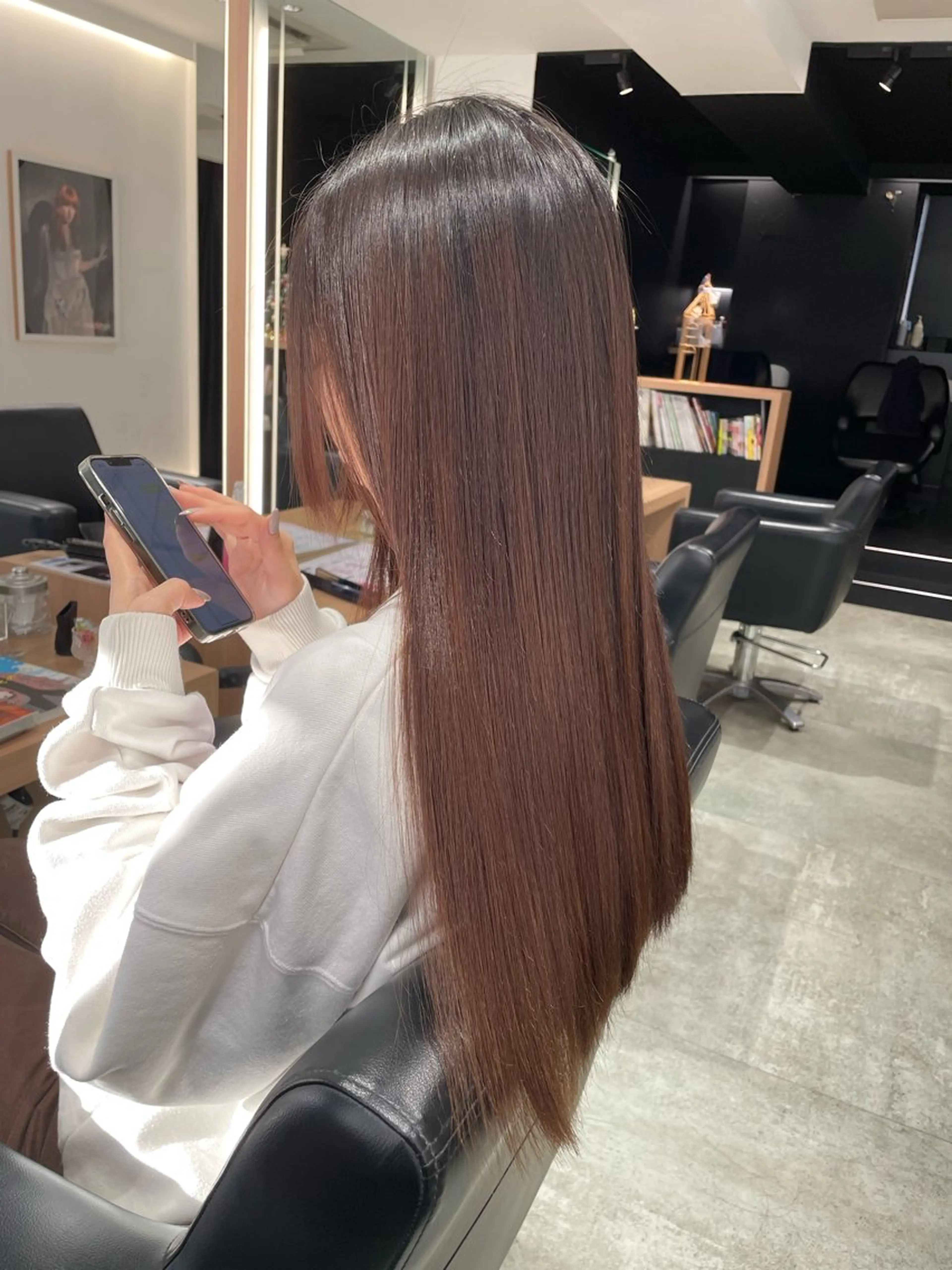 ロング 長町/酸性ストレート /曲がる縮毛矯正のヘアスタイル