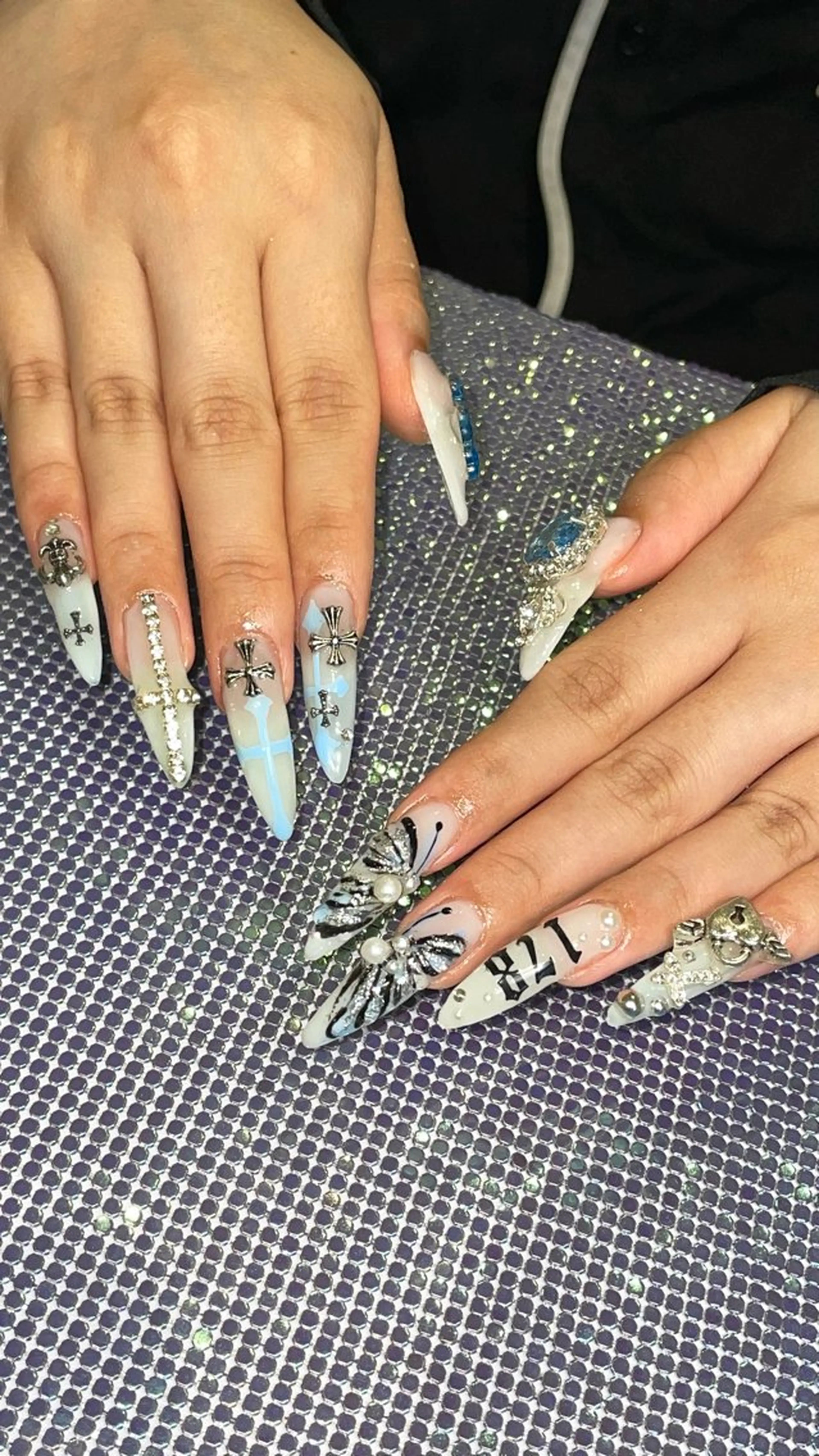 ネイル ラメ(グリッター) ハンドネイル RICO NAIL所属・RICO Nail パーツつけ放題🌈のネイルデザイン