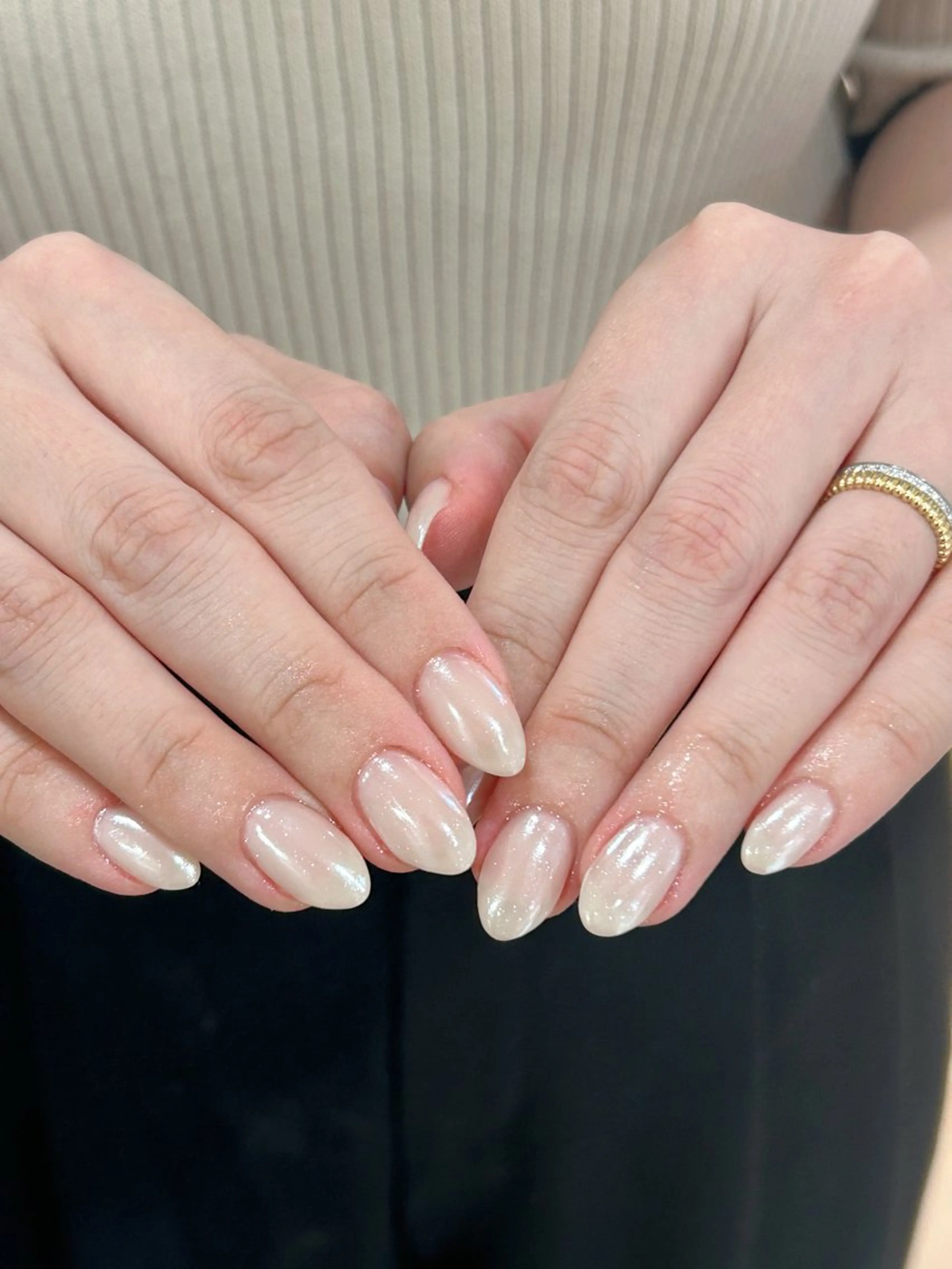 ネイル ミラーネイル シンプルネイル ハンドネイル Bianca栄店 はるなのネイルデザイン