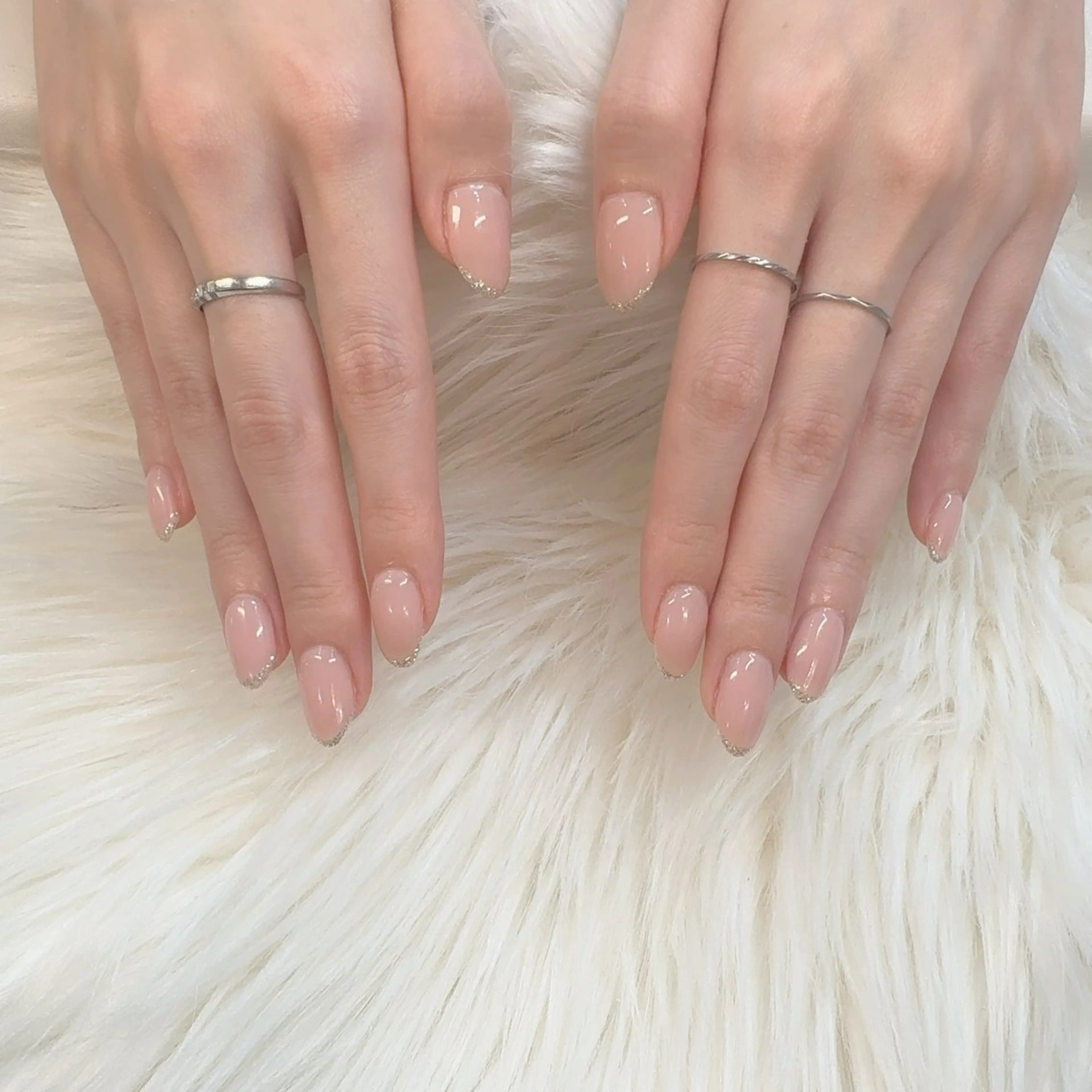 ネイル ラメ(グリッター) ワンカラーネイル ハンドネイル エリクサーネイル池袋 大谷のネイルデザイン