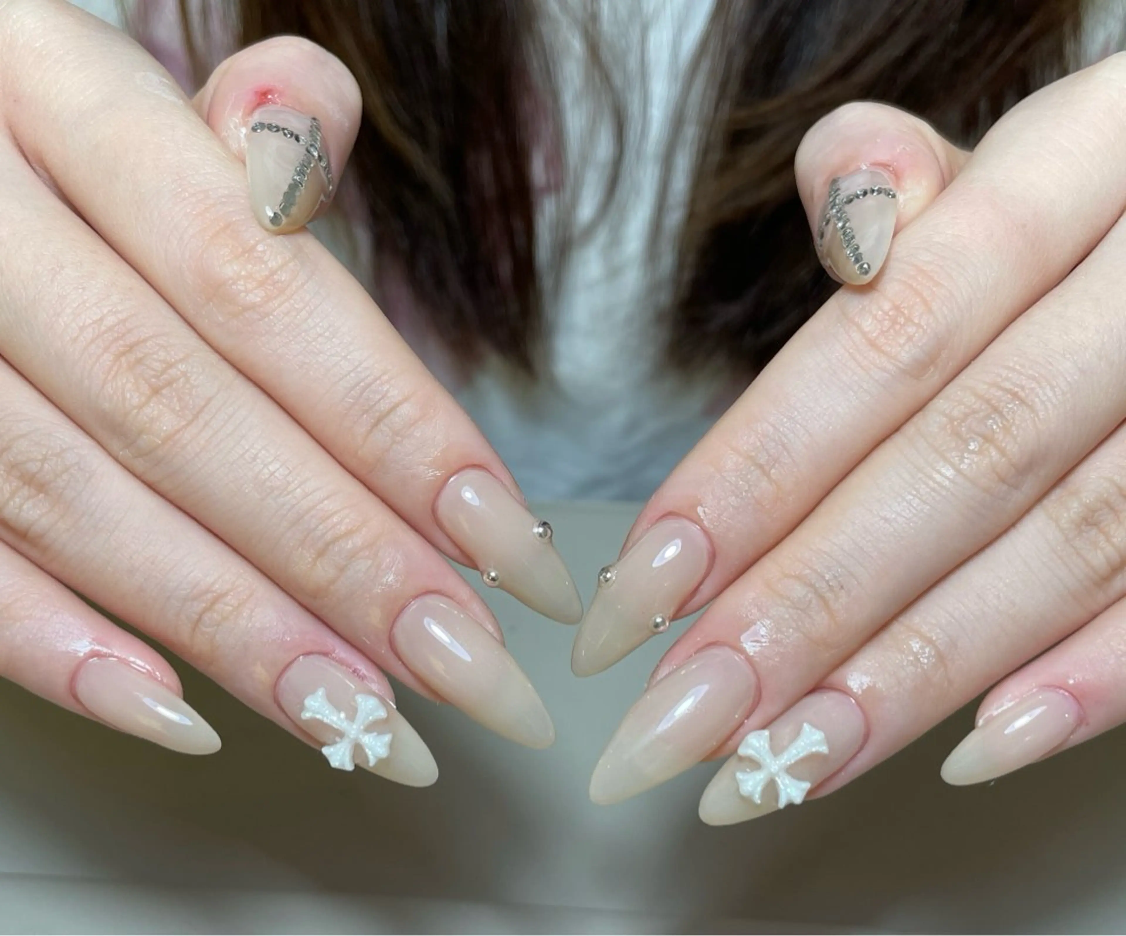 ネイル ハンドネイル ハンドケア 🍑 momo_nailのネイルデザイン