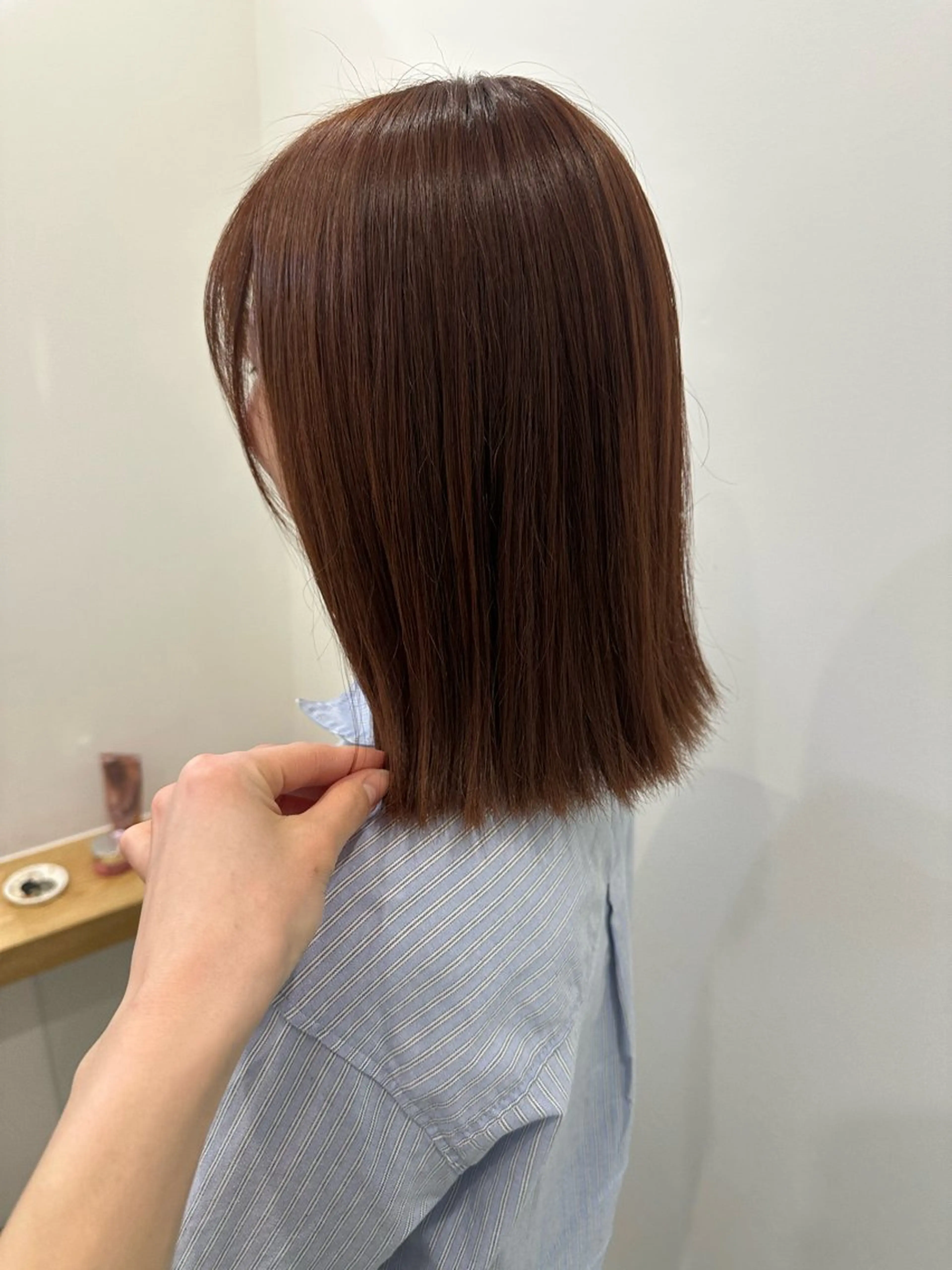 ミディアム カラー ヘアカラー トリートメント レイヤー/ナチュラル 💐nao.のヘアスタイル