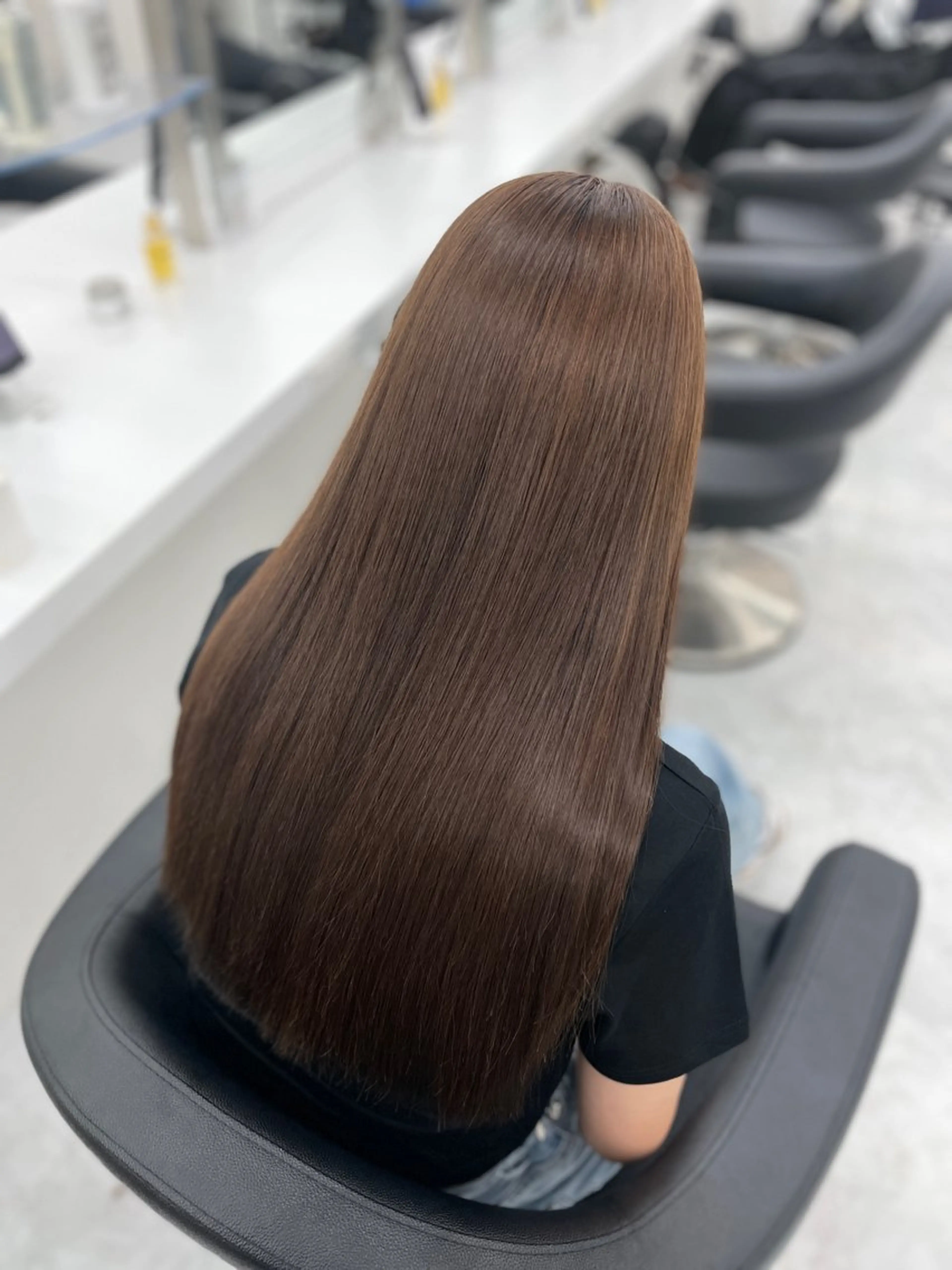 ロング カット ヘアカラー トリートメント MOE 福岡韓国ヘア✧︎のヘアスタイル