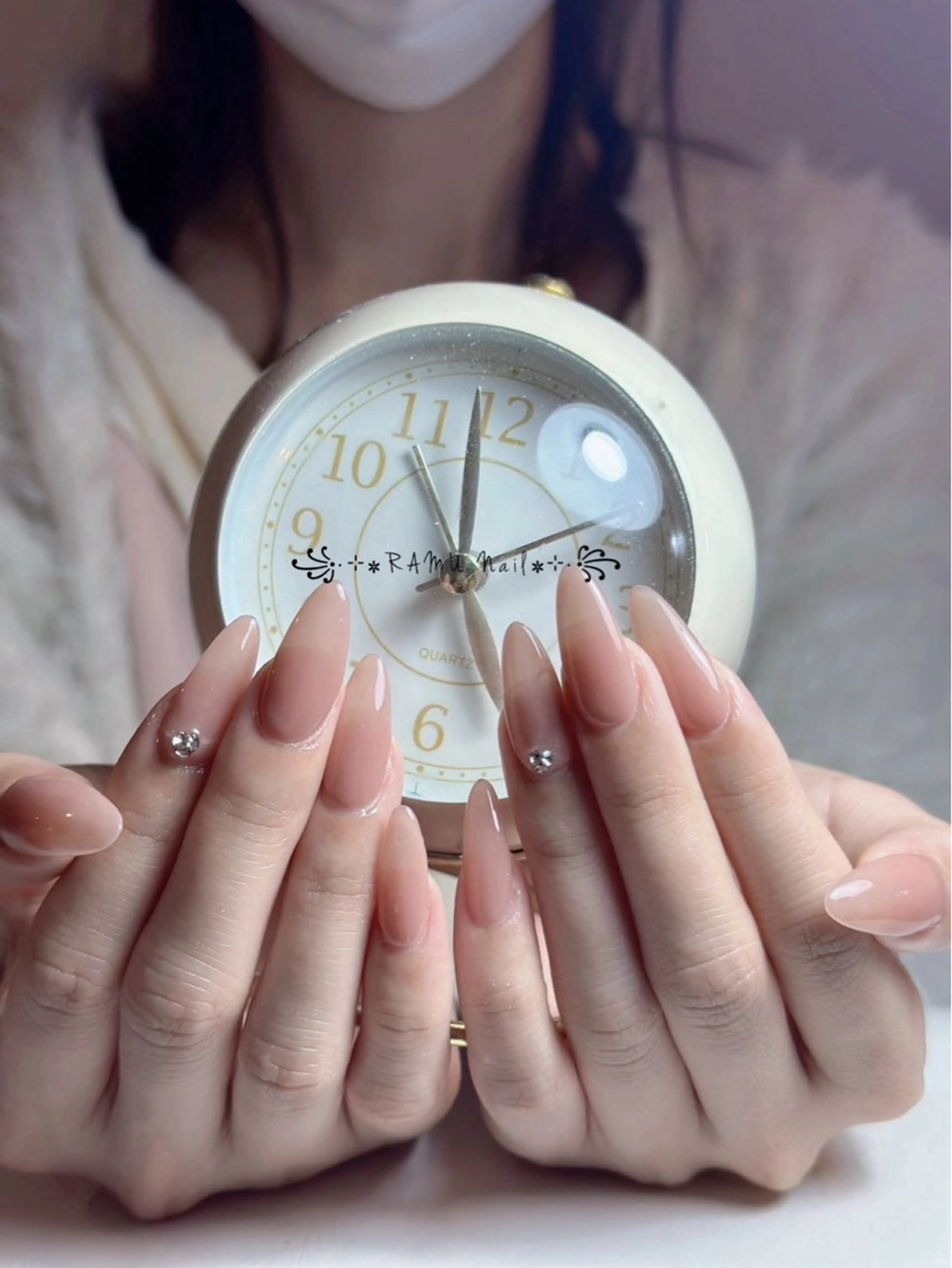 ネイル キラキラネイル マグネットネイル ミラーネイル ピンク 春ネイル ハンドネイル RAMU Nail 恵比寿店のネイルデザイン