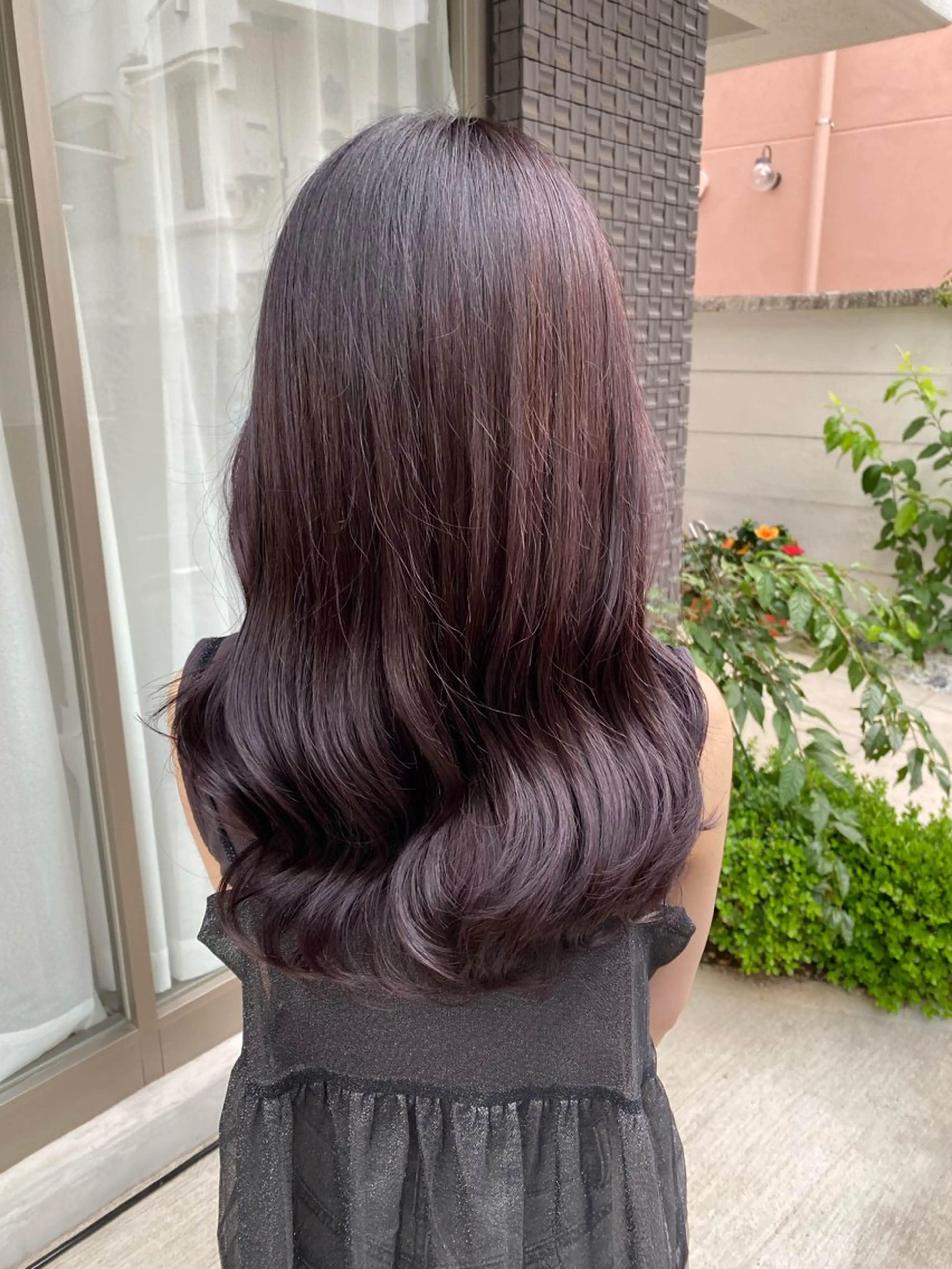 セミロング カラー グレージュ ラベンダーカラー ラベンダーグレージュ ラベンダーグレー カット ヘアカラー トリートメント グレージュ/透明感/ 韓国ヘア/RISAのヘアスタイル