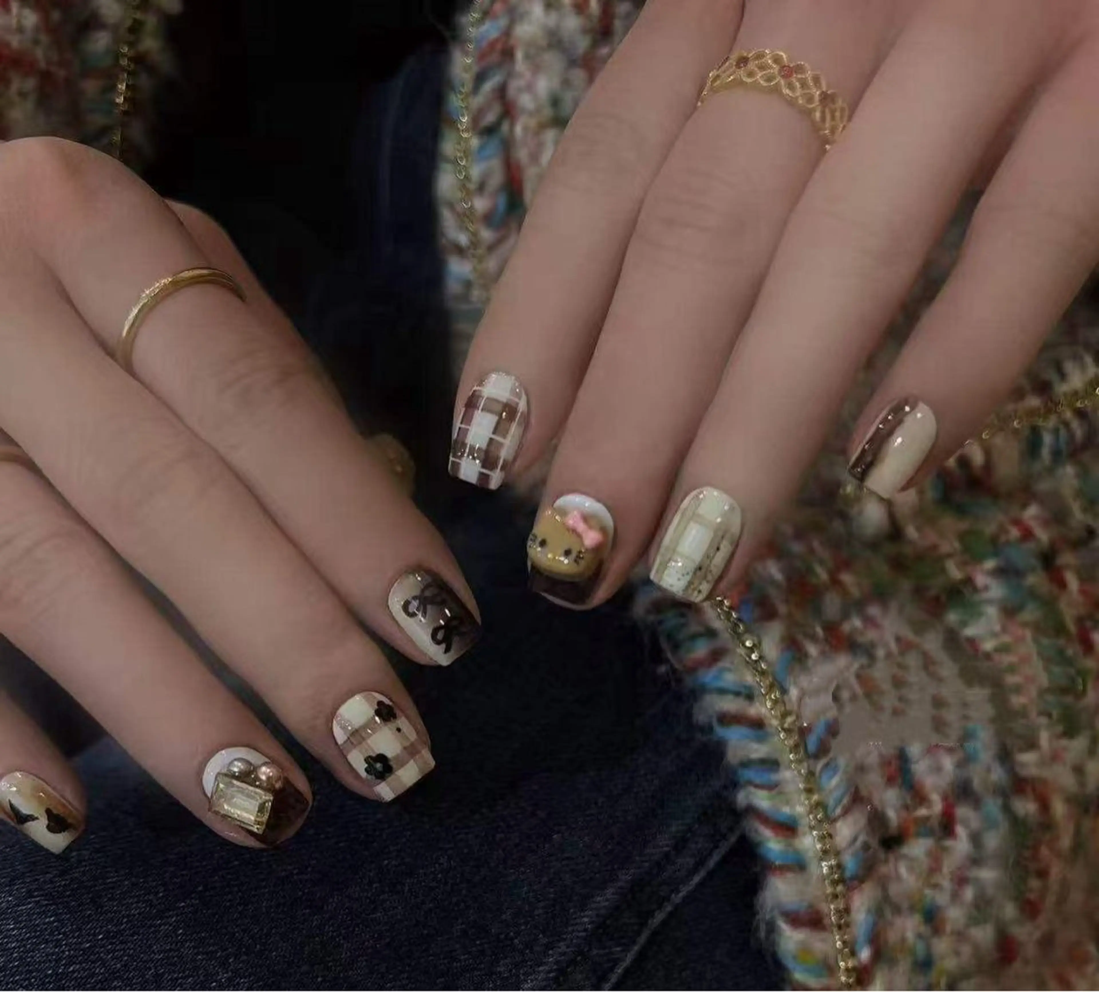 ネイル フラワーネイル フレンチネイル ジェルネイル ガラスフレンチ ハート ハンドネイル BabyYouMi ねねのネイルデザイン