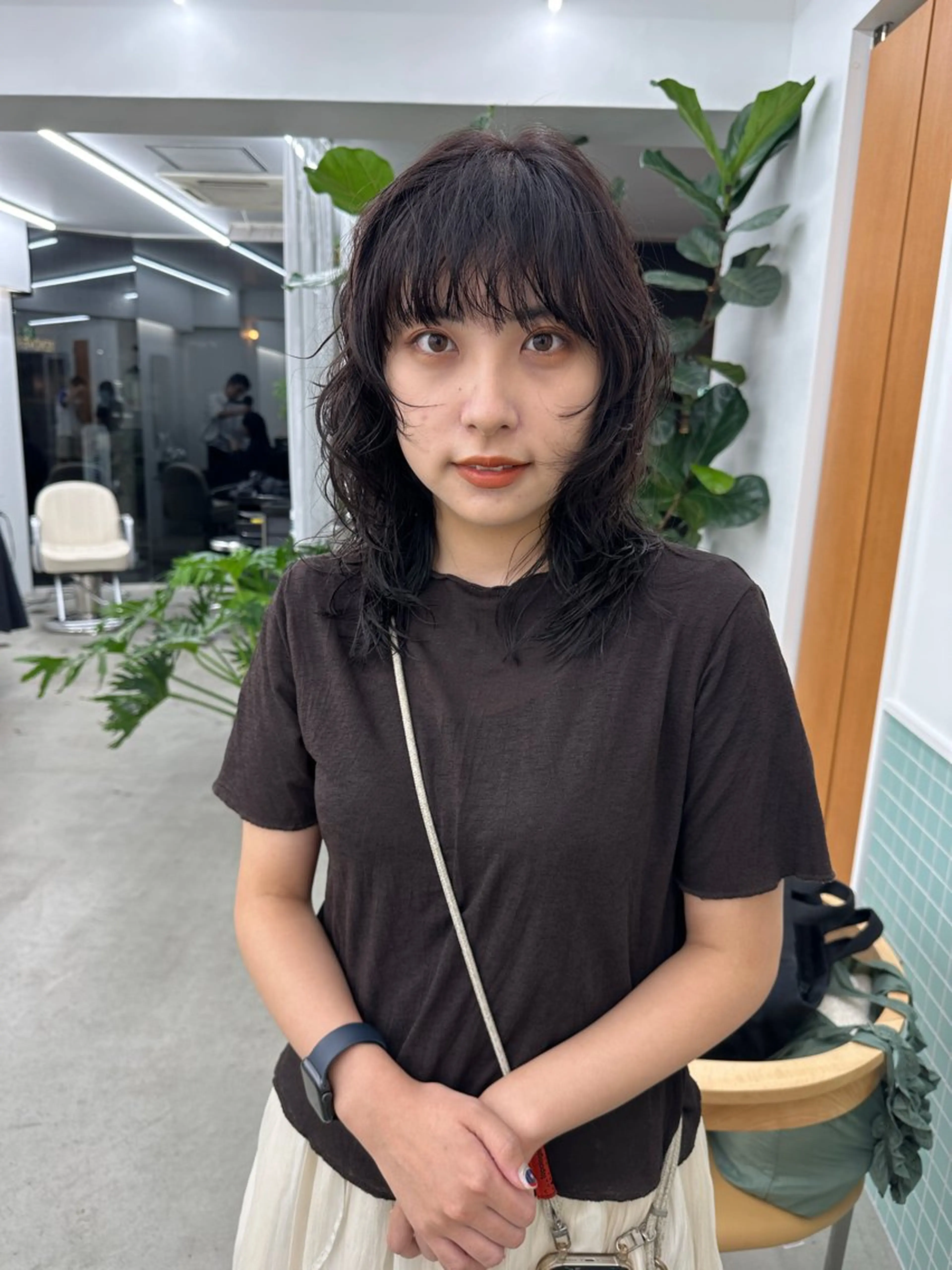 ミディアム パーマ ミディアムパーマ レイヤーカット カット パーマ トリートメント ボブ/レイヤー/ケア パーマ/リュウタのヘアスタイル