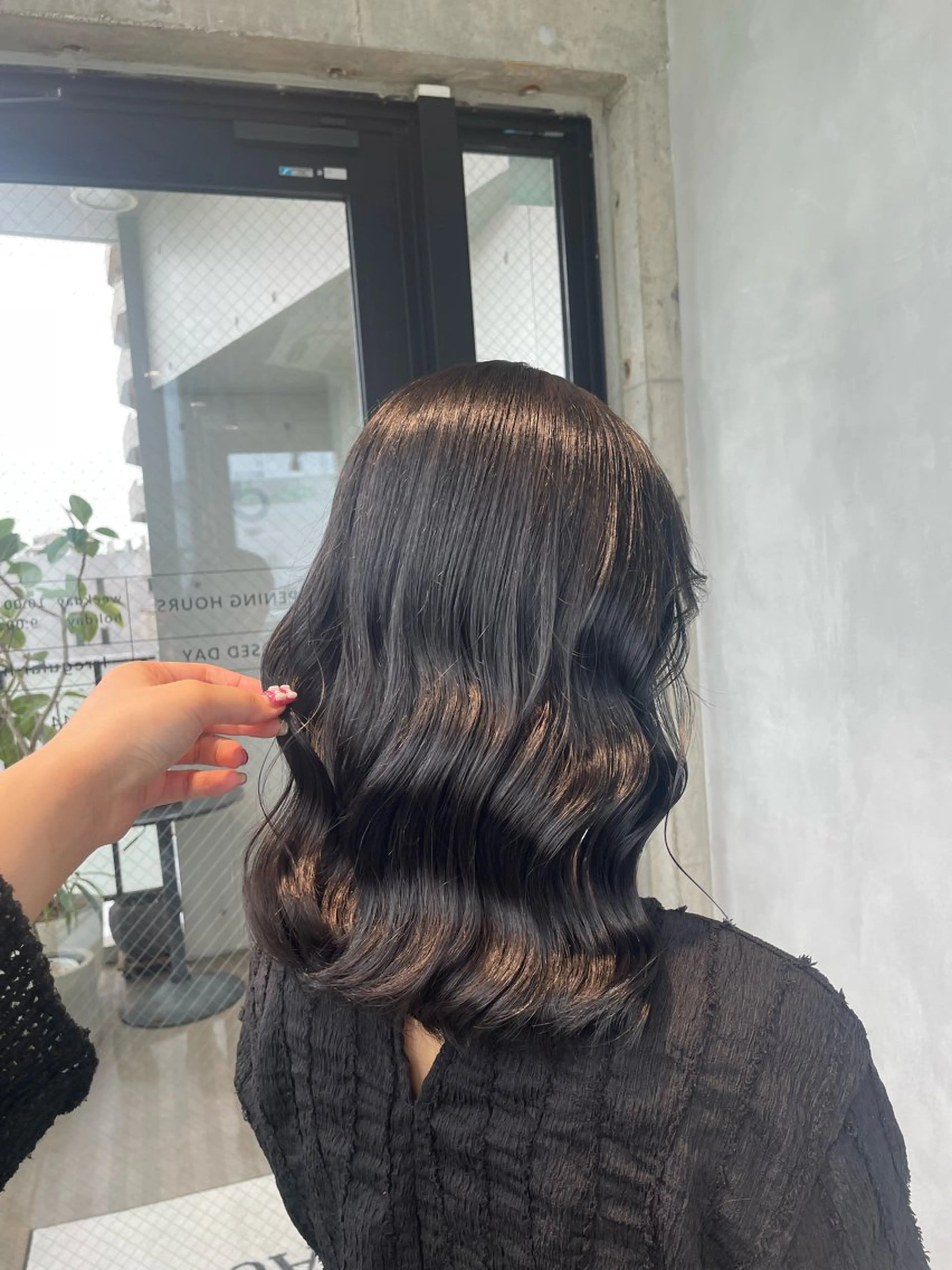 ミディアム カラー 透明感カラー 暖色/ハイトーン/ カラー/HBLのヘアスタイル