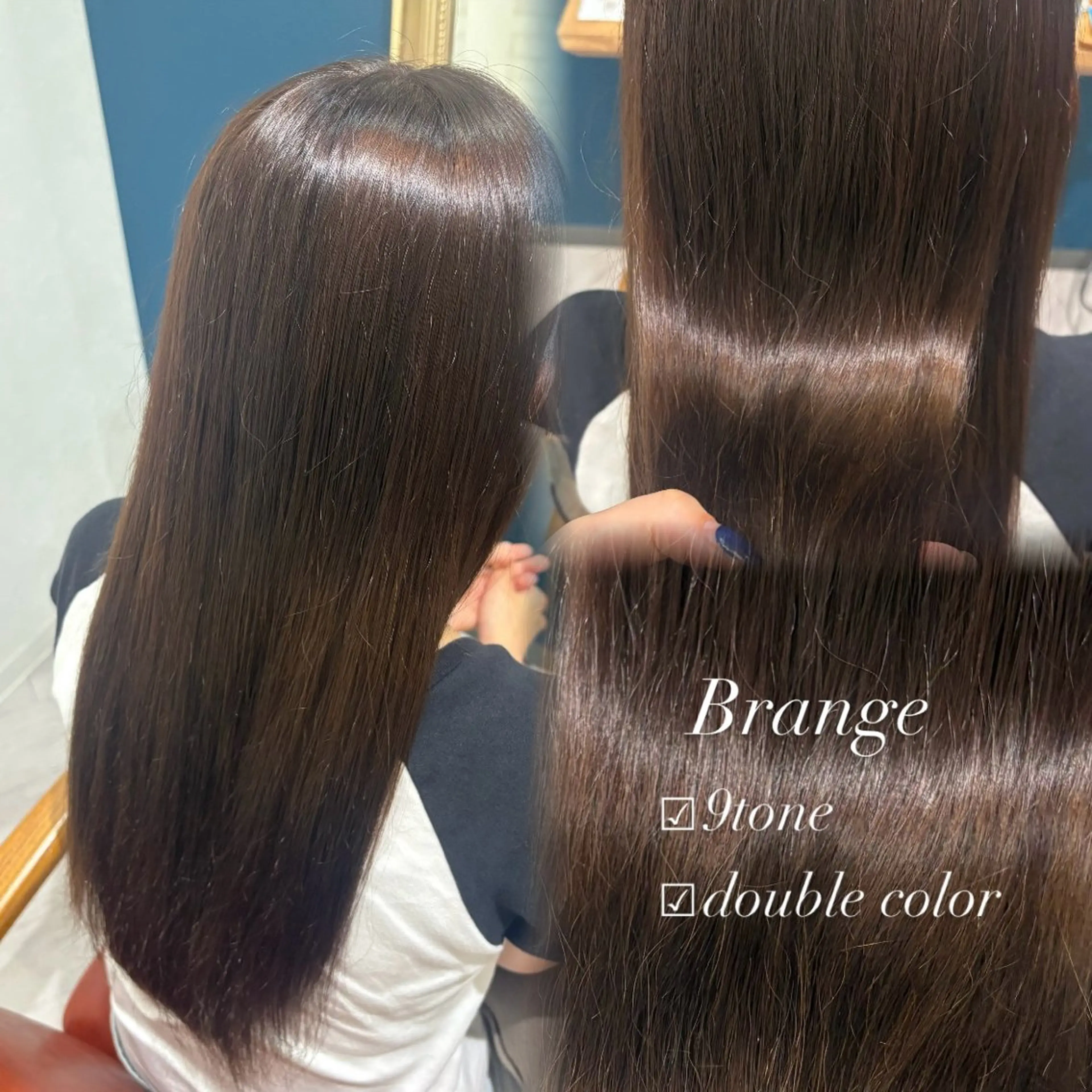 カラー ブラウンカラー ダブルカラー ヘアカラー 藤田 琉那のヘアスタイル