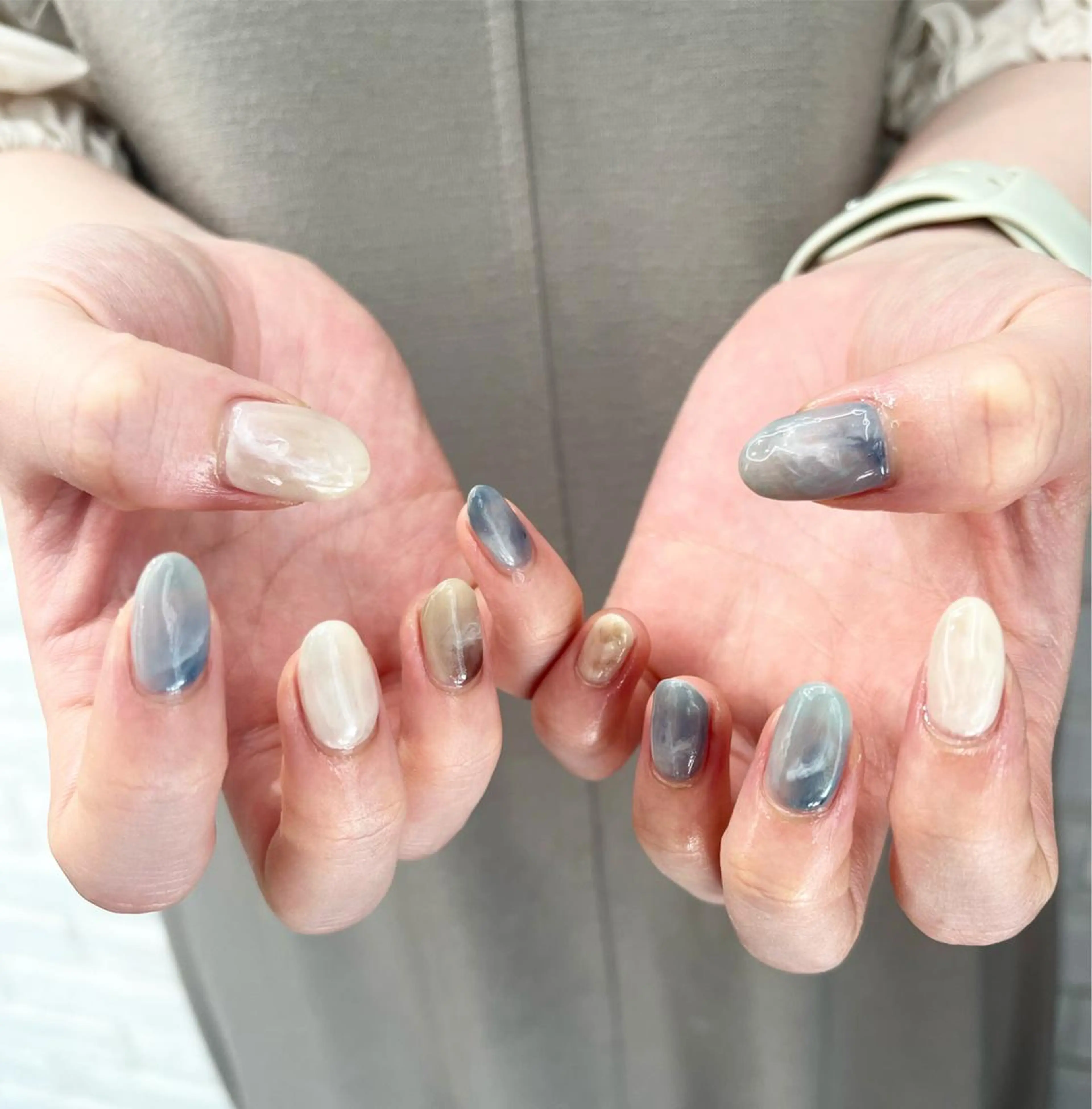 ネイル ブルー nail* runa🌻のネイルデザイン