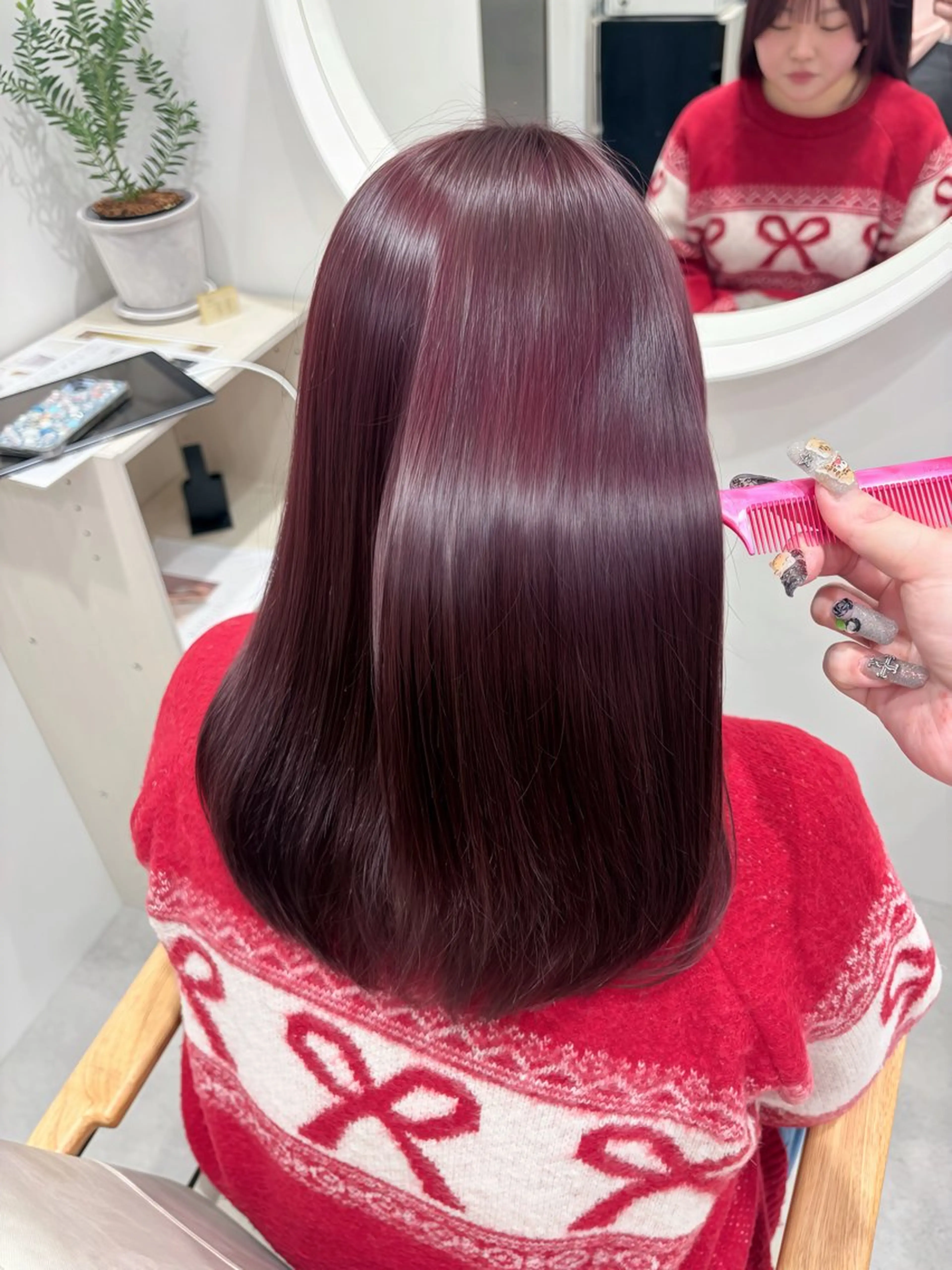 セミロング カット ヘアカラー トリートメント 髪質改善/ブリーチ/ ダブルカラー🍀るなのヘアスタイル