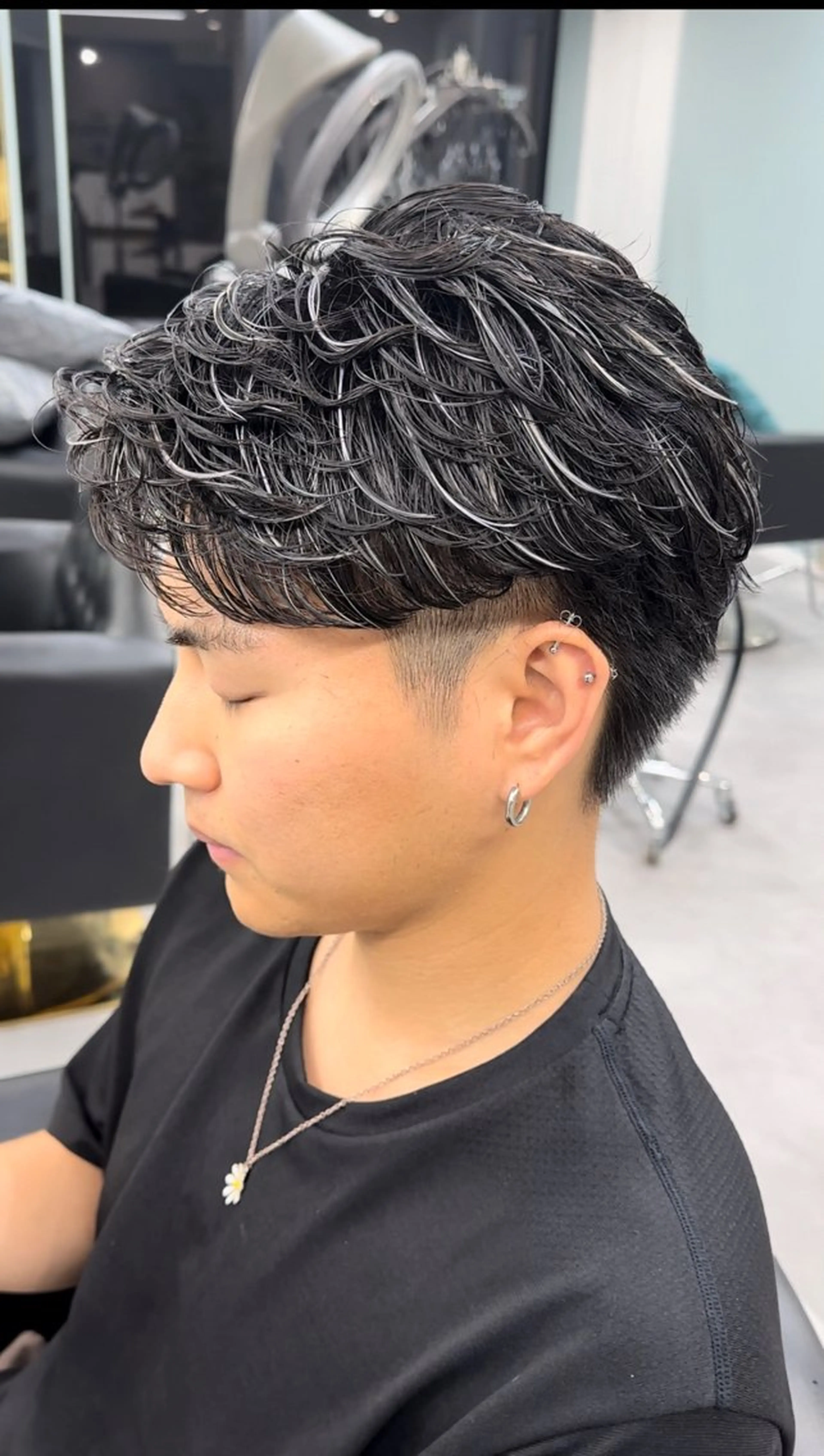 メンズ メンズハイライト senjyu GINZA所属・バレイヤージュ/ハイ ライト/庄司鉄平のヘアスタイル