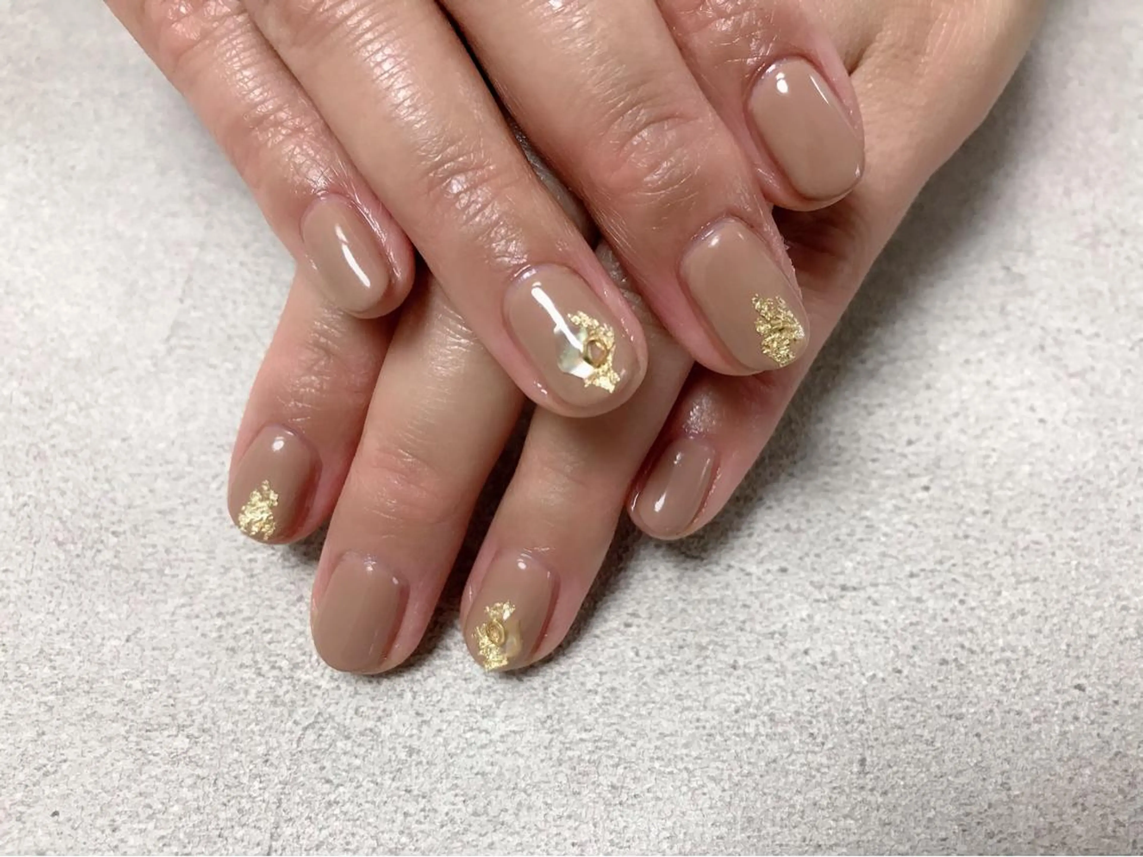 ネイル ブラウン kikinail 溝の口のネイルデザイン