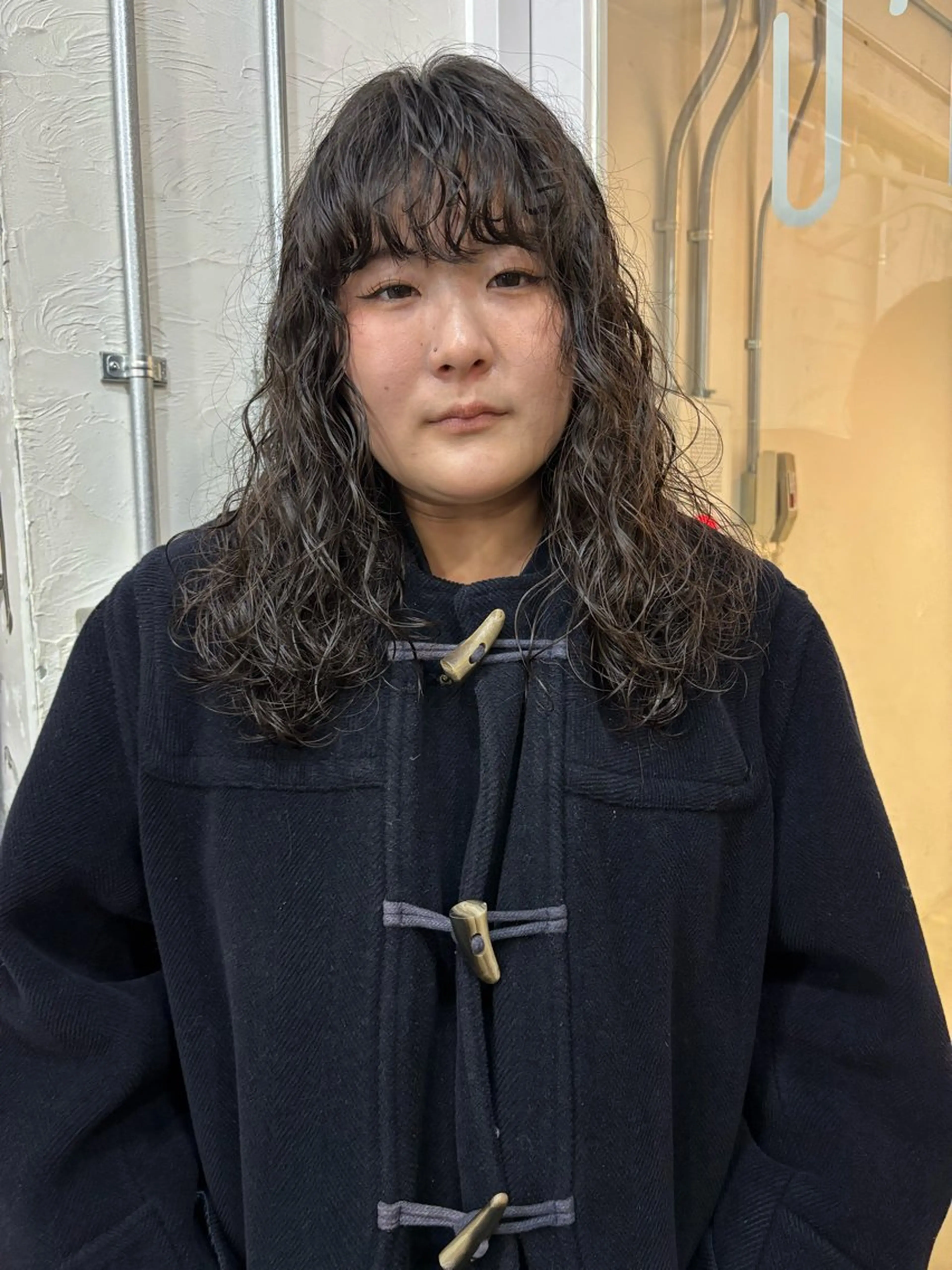 ロング カット パーマ saru所属・大西 柚羽のヘアスタイル