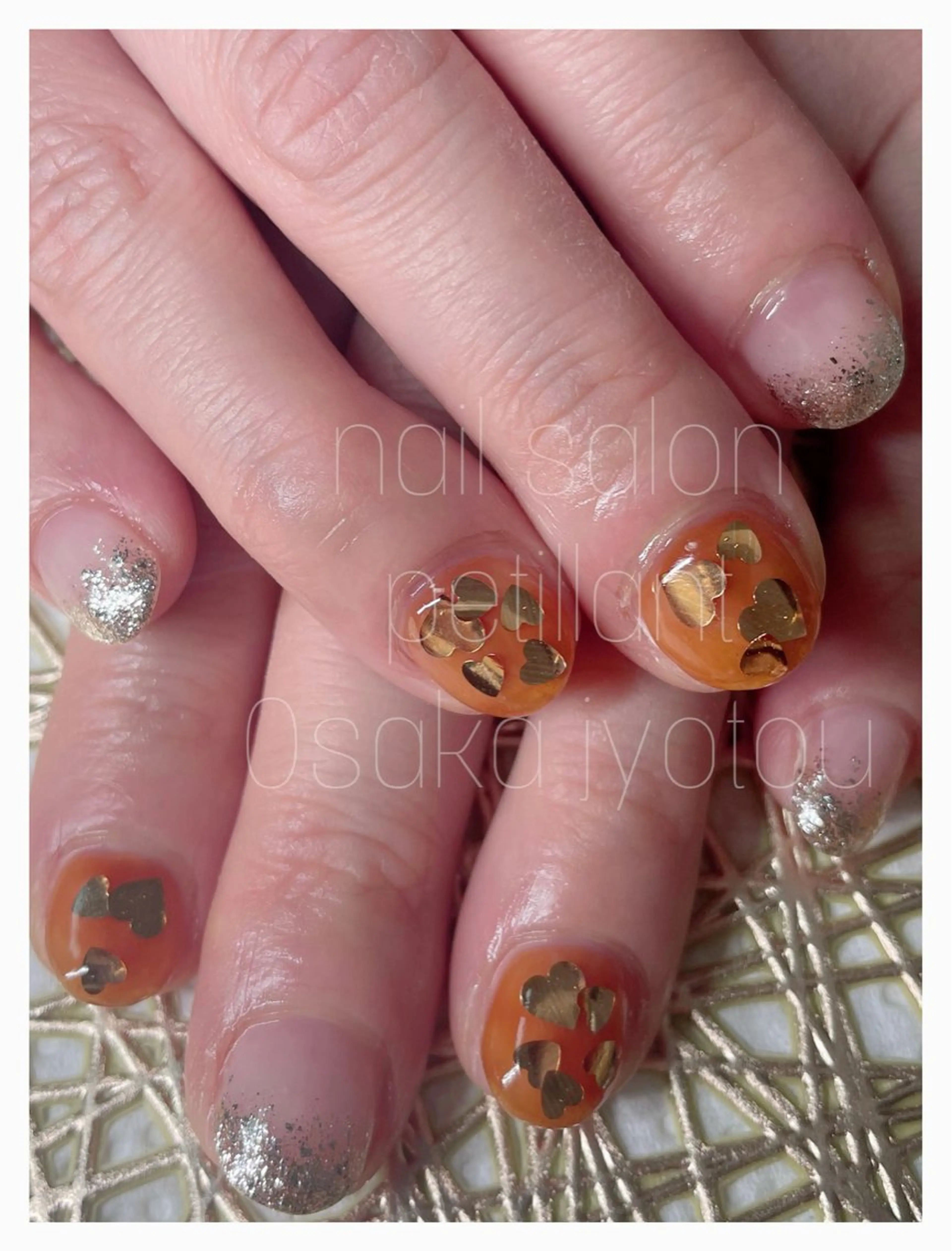 ネイル フットネイル グラデーション ハート キラキラネイル ラメ(グリッター) petillant所属・nail salon petillantのネイルデザイン