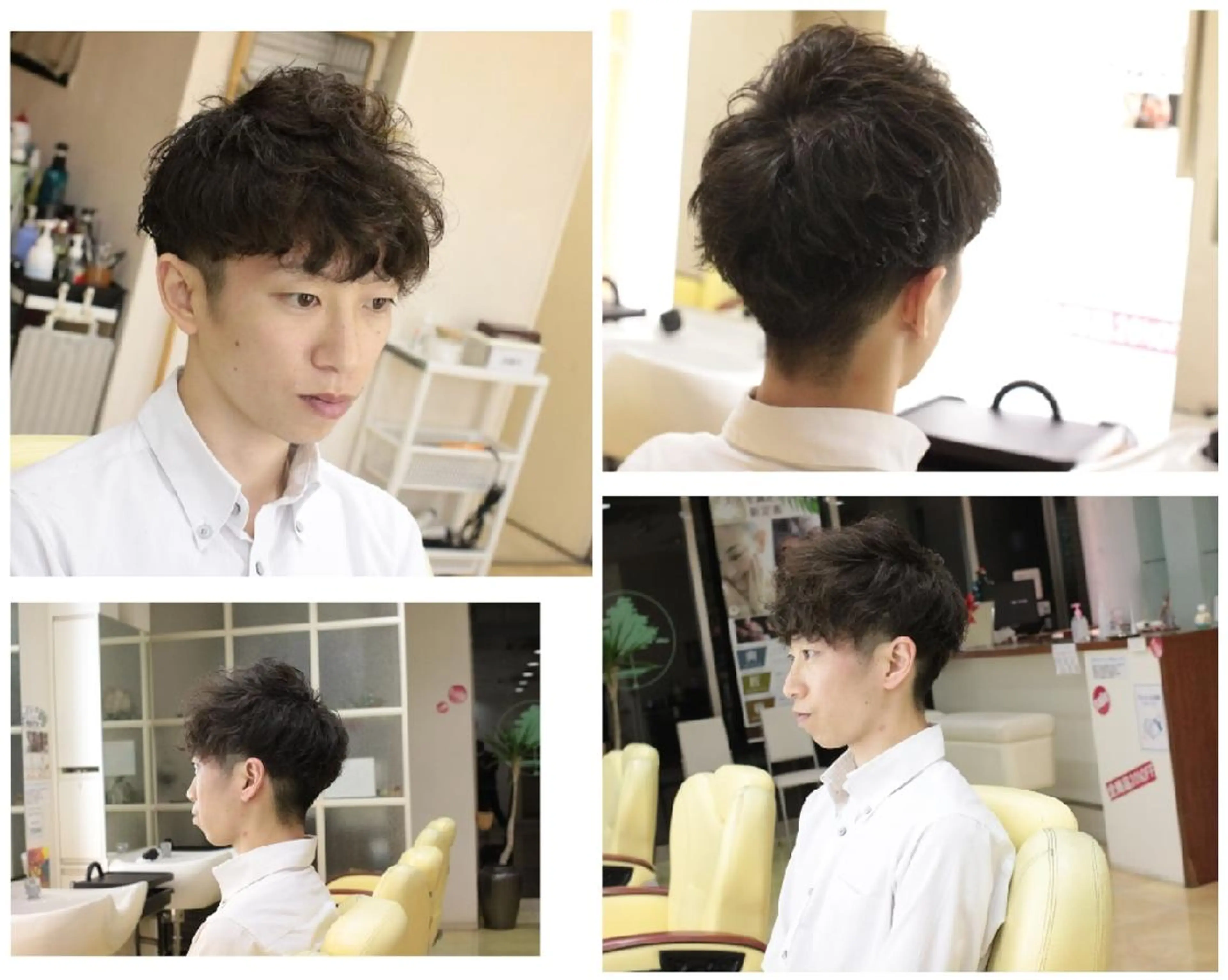 メンズ ショート パーマ ショートヘア デザインカラー/ 推しの配色　肥後のヘアスタイル