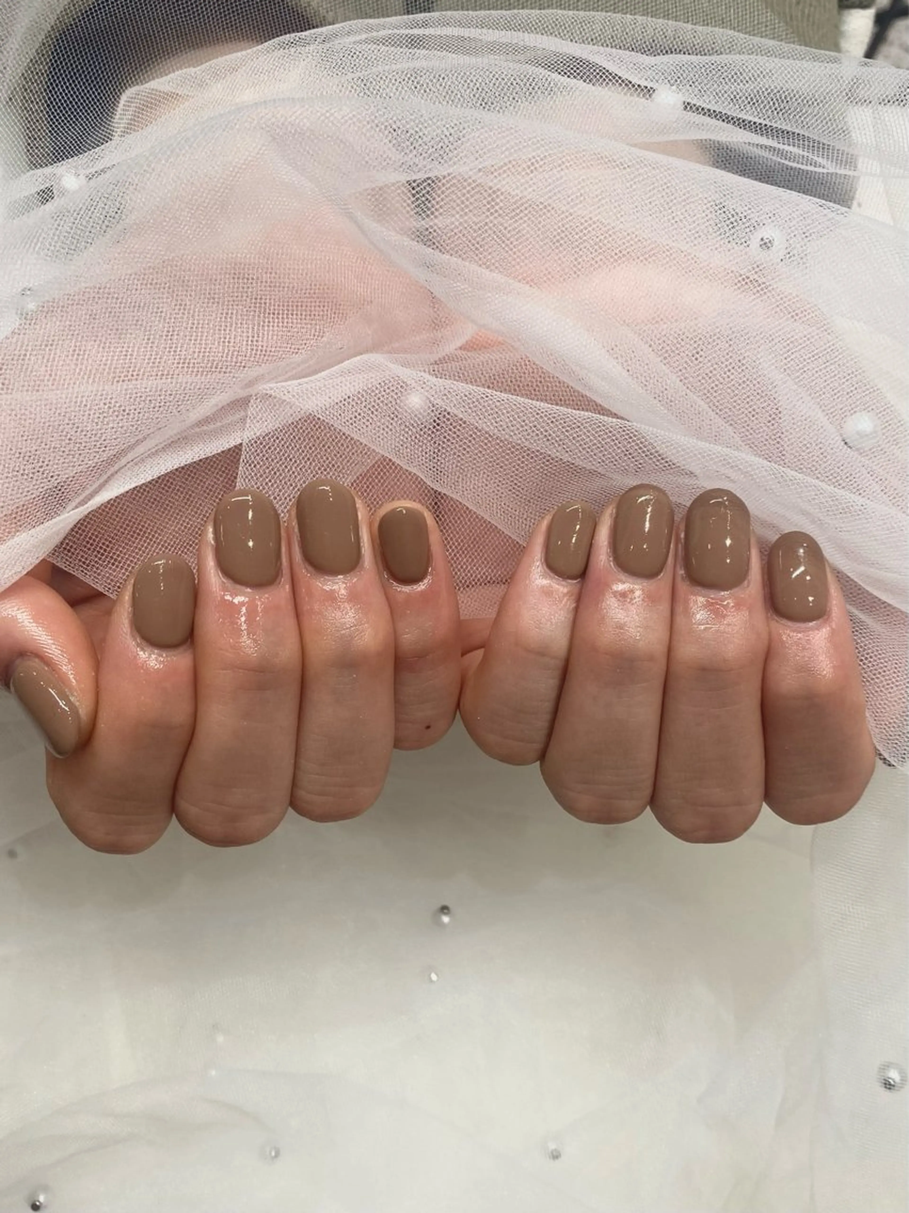 ネイル ブラウン Roy心斎橋 谷口のネイルデザイン