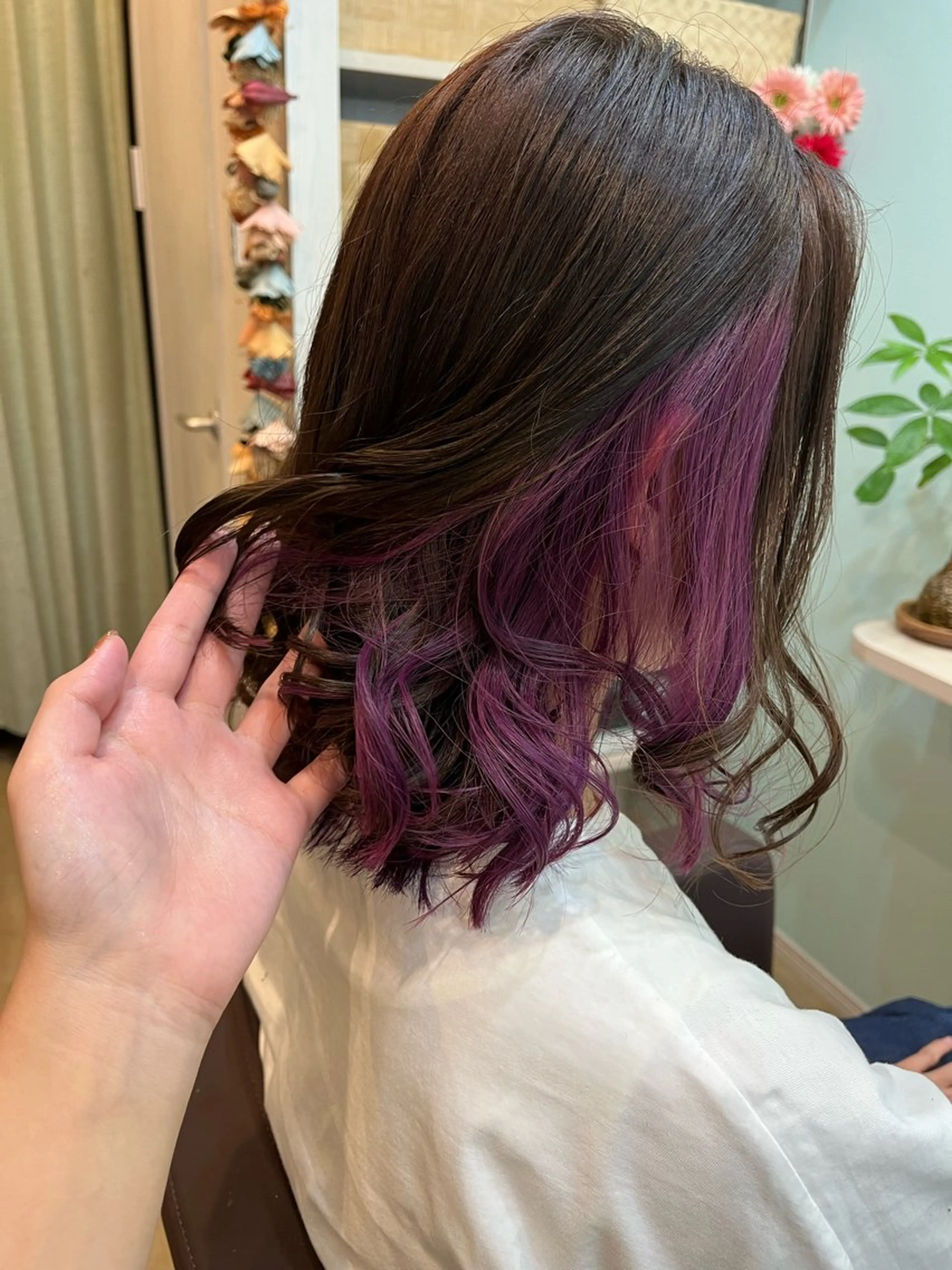 ミディアム カラー ヘアアレンジ ヘアカラー like みやびのヘアスタイル