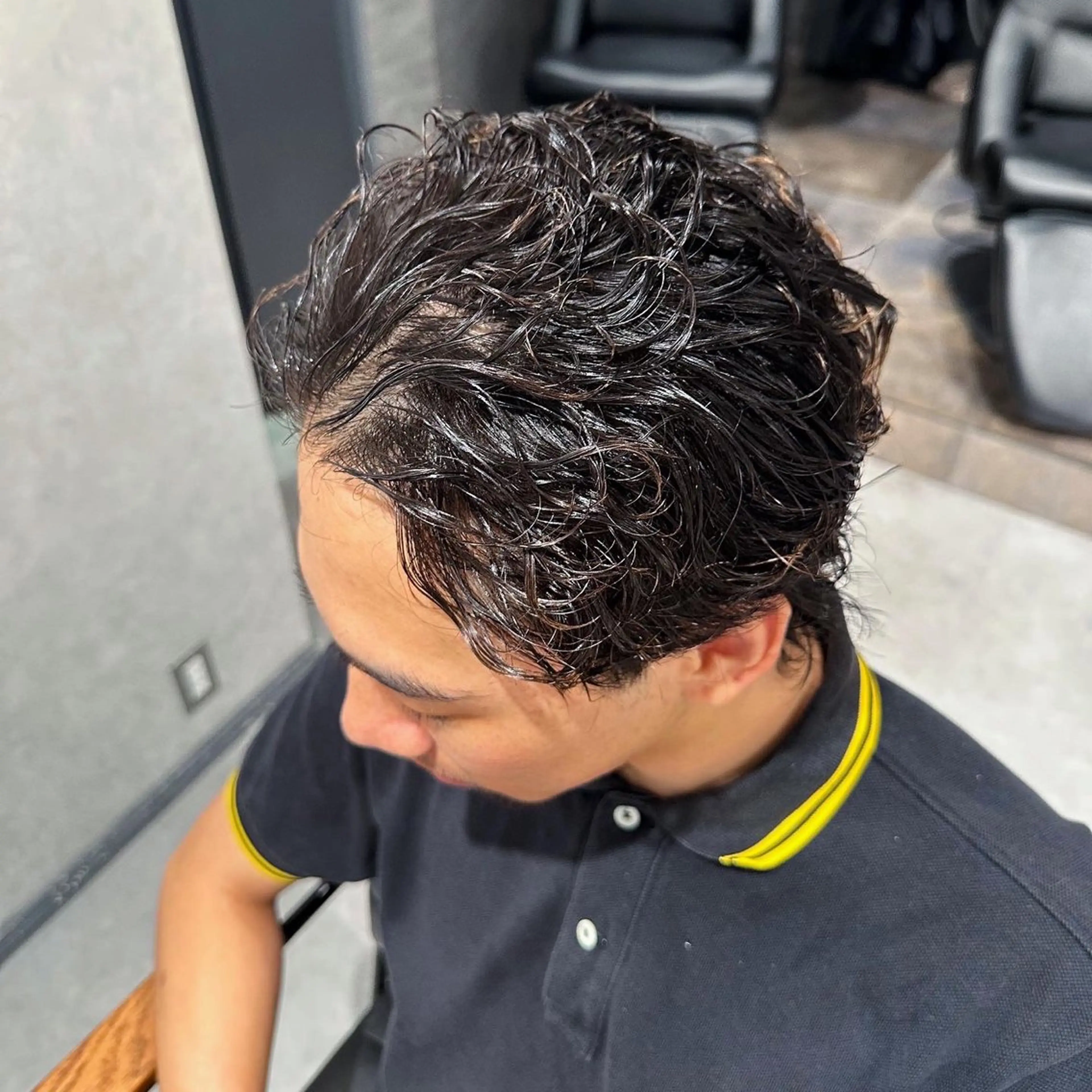 ショート パーマ ヘアアレンジ メンズ NEXT NEO所属・メンズヘア静岡 ✂︎Ryuheiのヘアスタイル