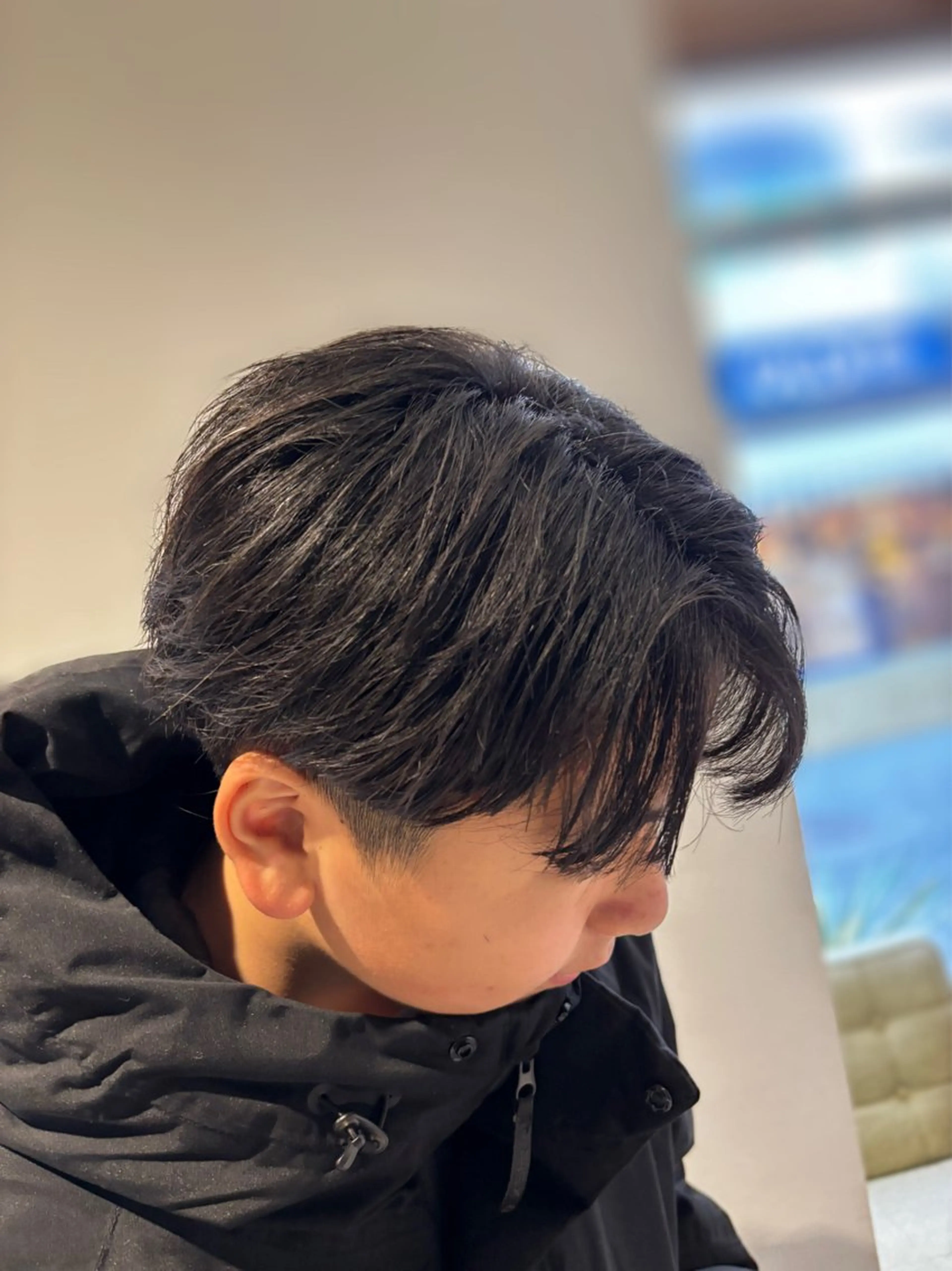 カラー メンズ ダブルカラー カット RYU/メンズ /センターパートのヘアスタイル