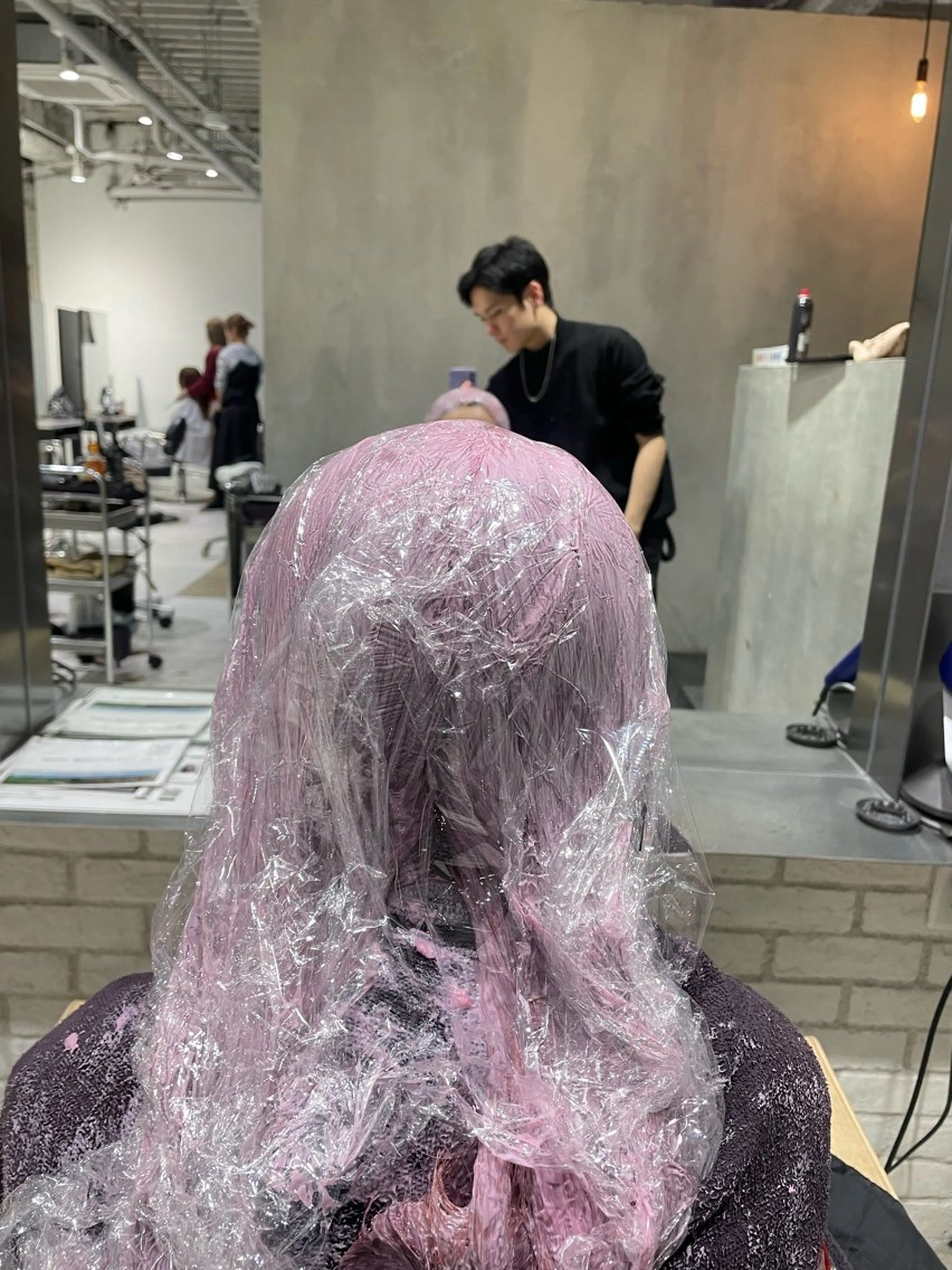 ロング カラー ベージュカラー ブリーチ ピンクカラー ピンクベージュ K.Koji ショートボブ/ボブのヘアスタイル