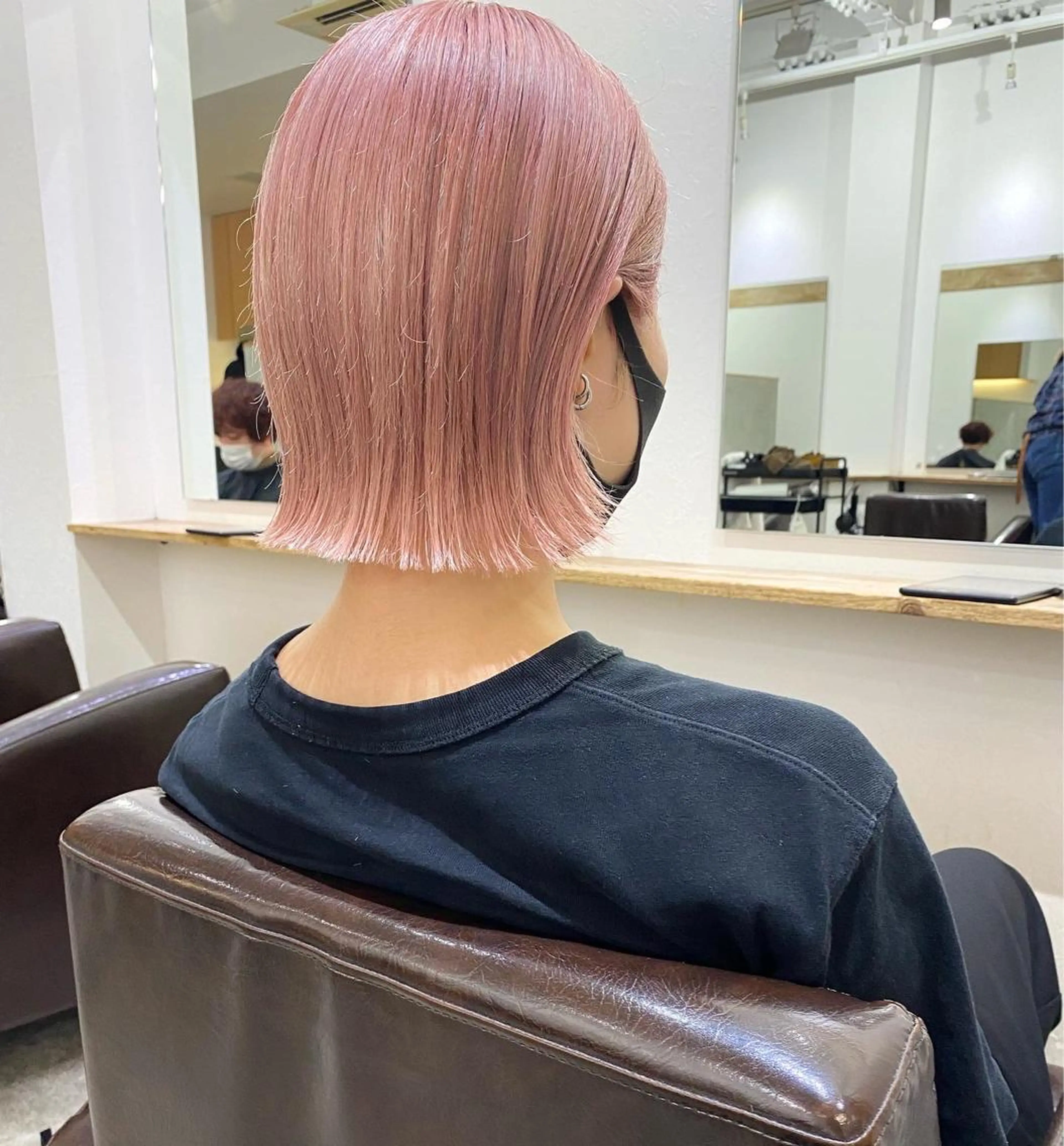 ショート カラー ピンクカラー ヘアカラー 森貴裕/ベージュ/ パーマ/オリーブのヘアスタイル