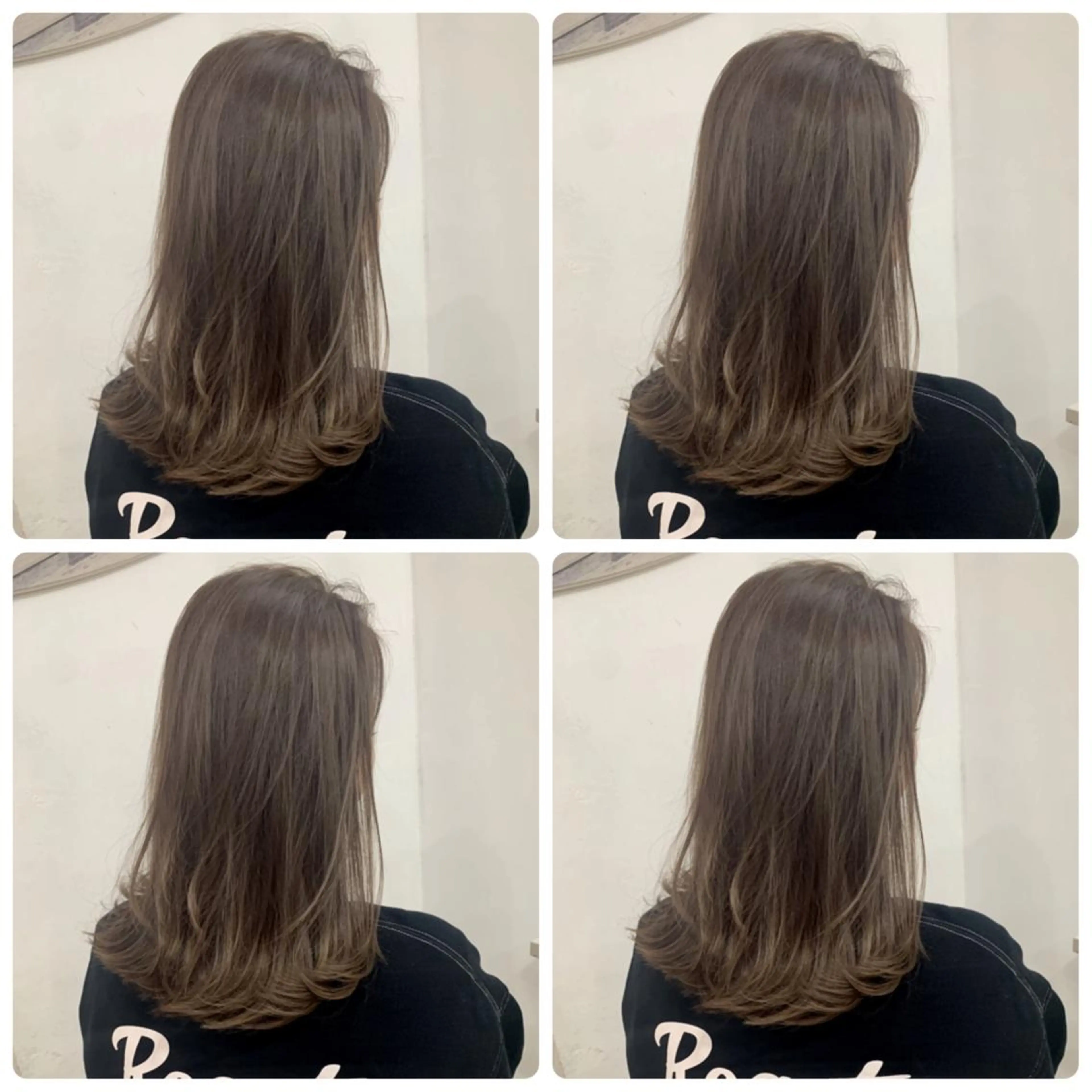 セミロング カラー カット ヘアカラー 京都大人女性ショート 徒歩1分/秋山のヘアスタイル