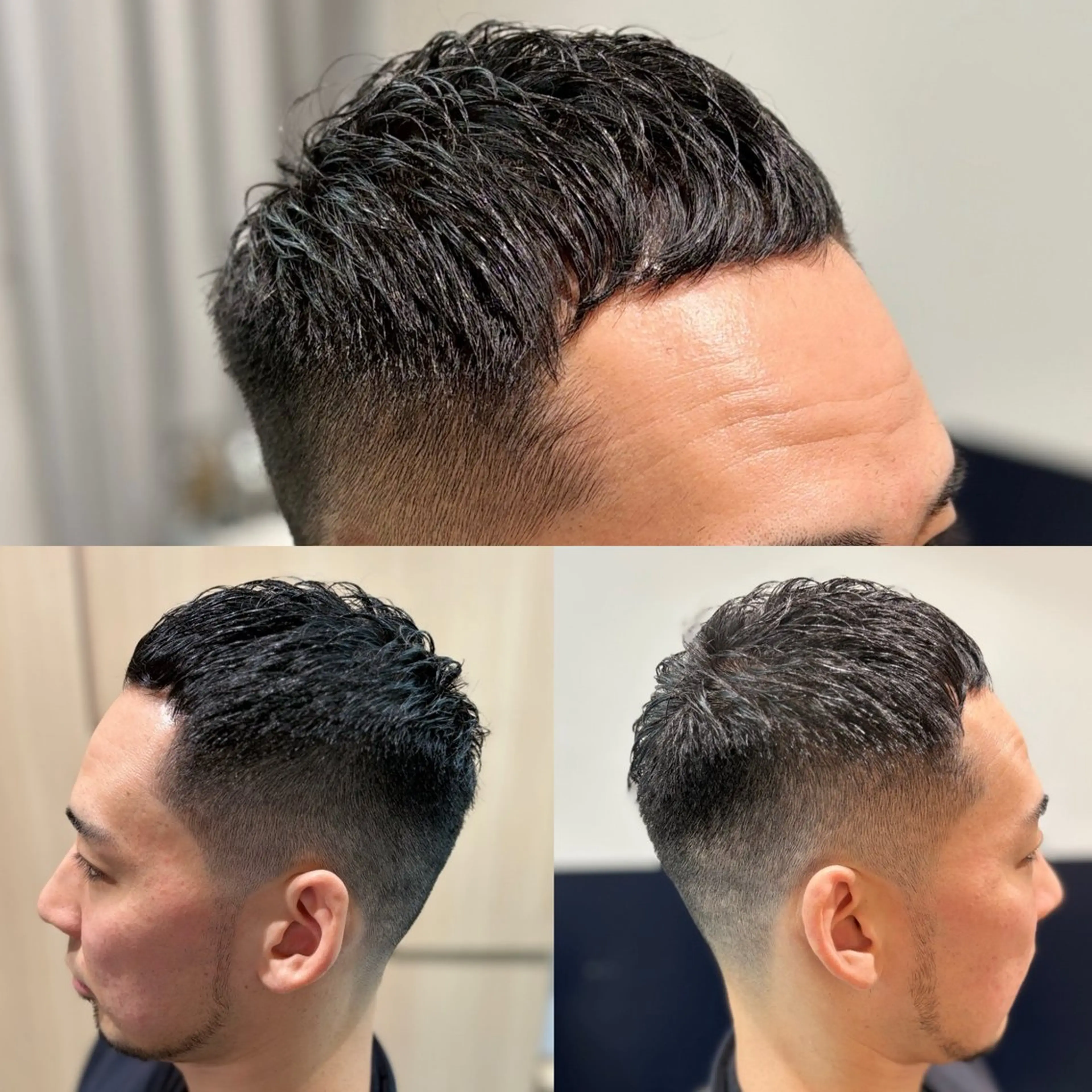 ショート メンズ カット メンズカットフェード パーマ/前山竜貴のヘアスタイル