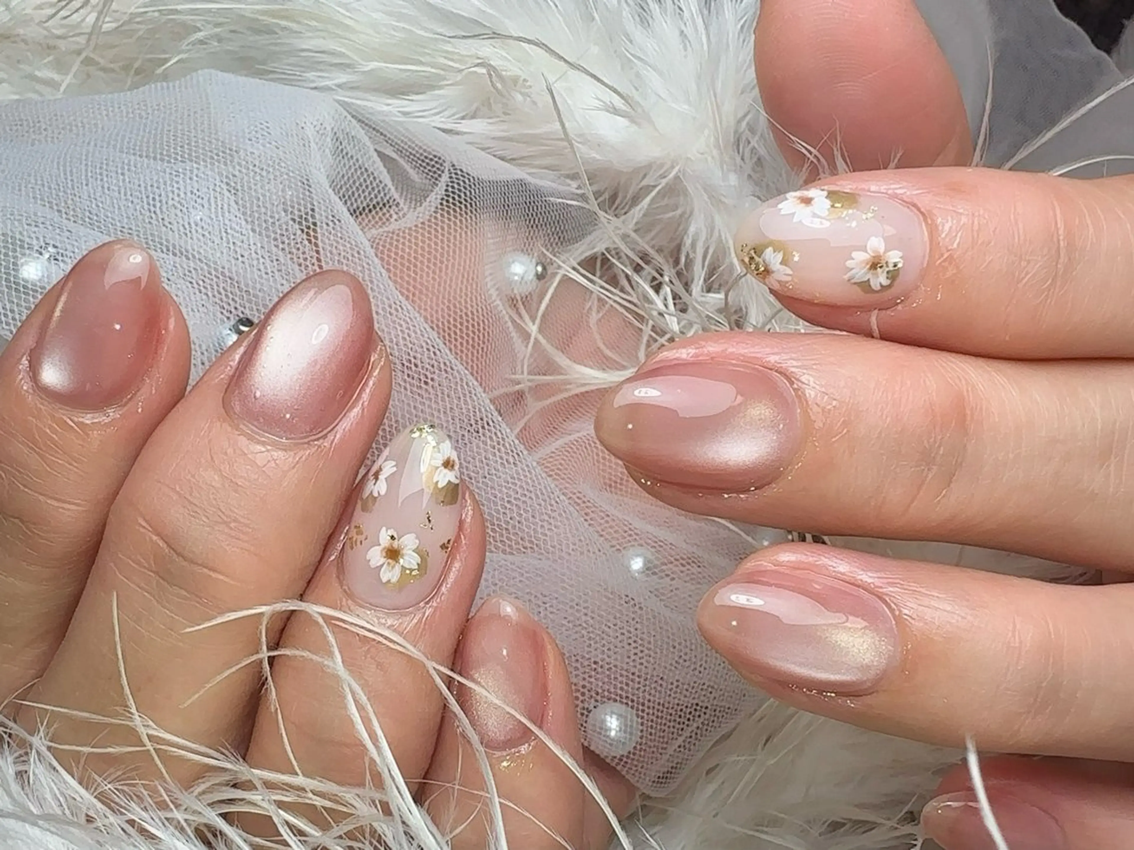 ネイル 成人式 長さ出し フットネイル フレンチネイル ジェルネイル ハンドネイル ハンドケア nail salon Feerieのネイルデザイン