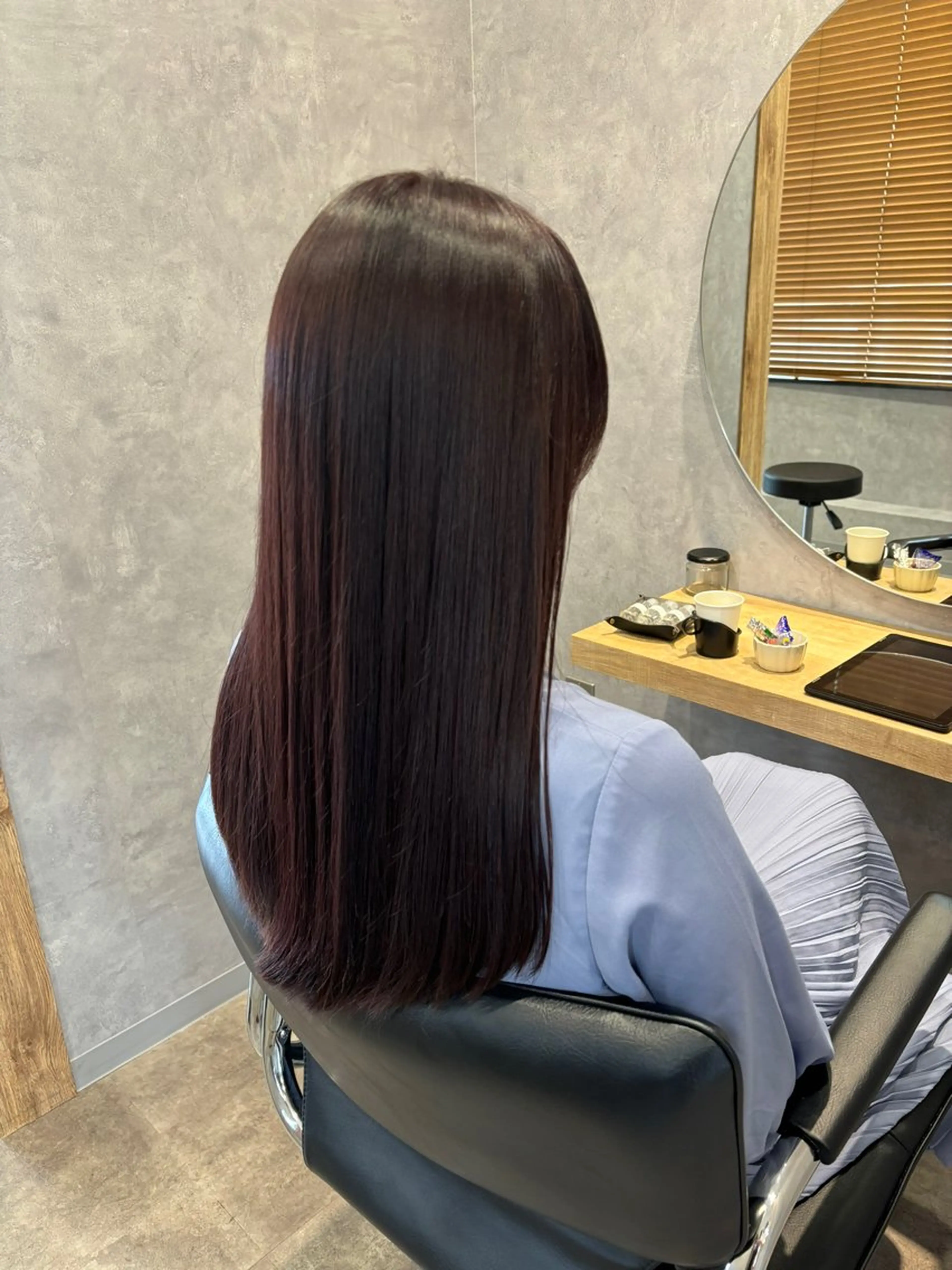 ロング カラー イルミナカラー ラベンダーカラー 萩原 あんのヘアスタイル