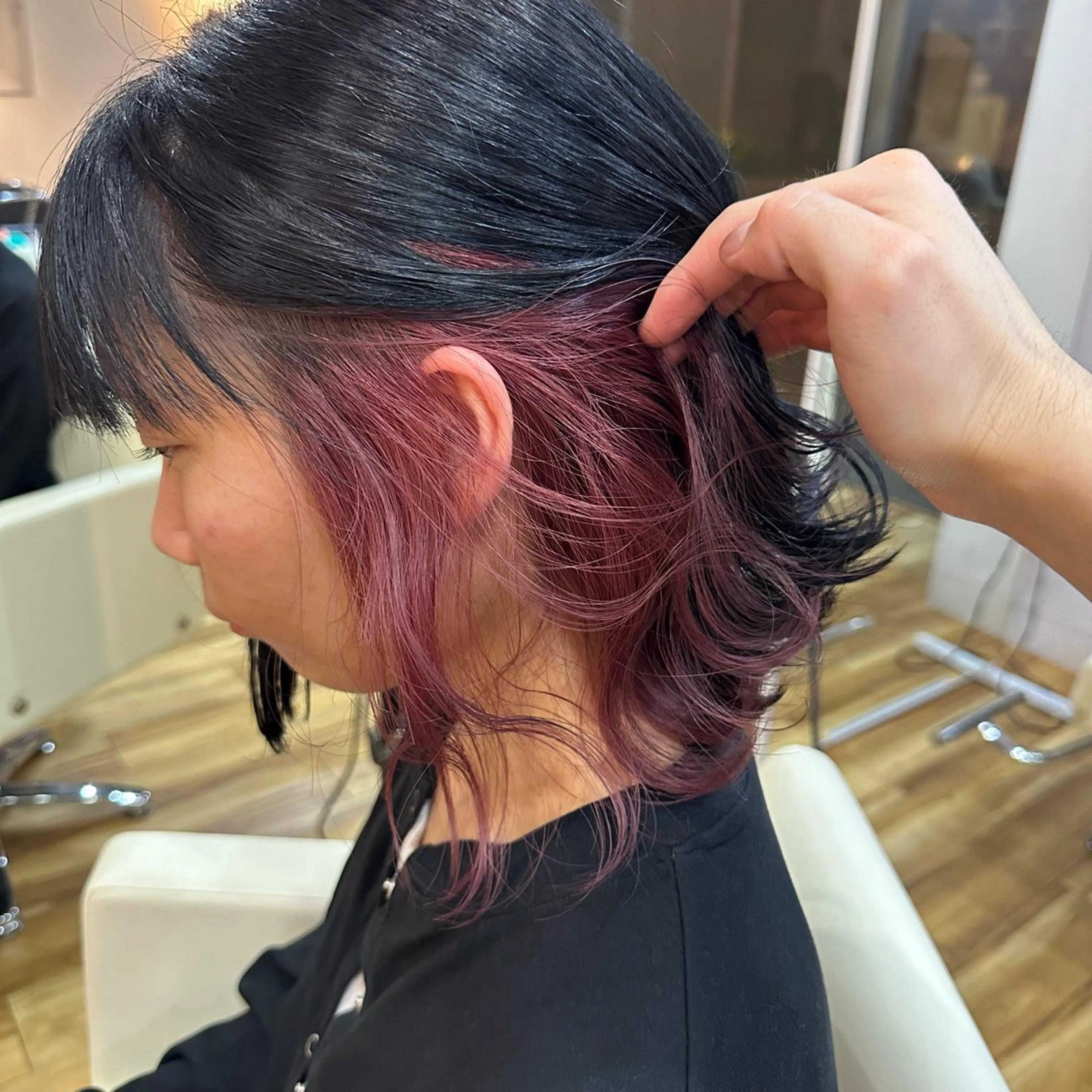 カラー ブリーチ ラベンダーカラー ピンクカラー ピンクラベンダー 大原 正寛のヘアスタイル