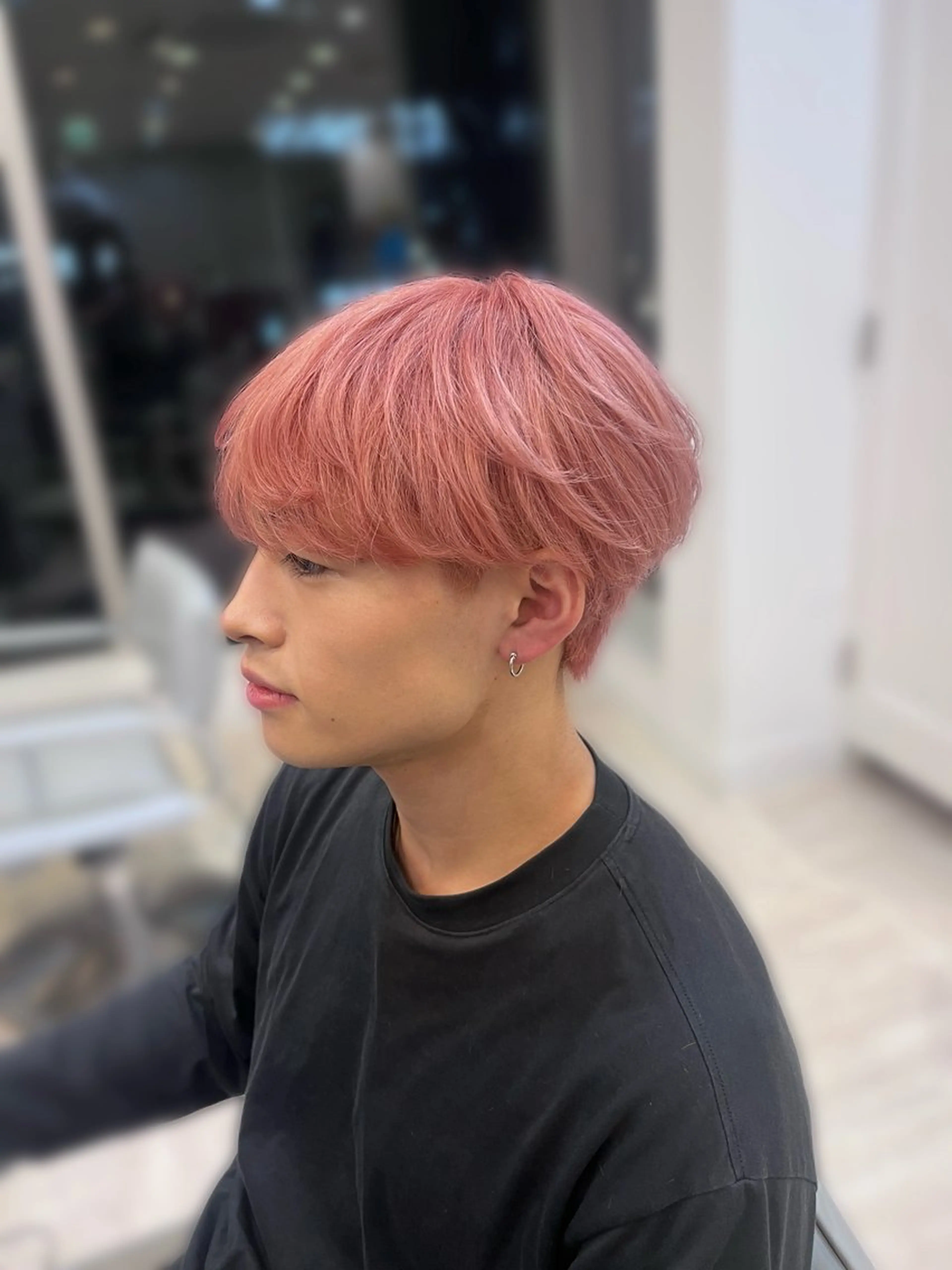 カラー メンズ メンズブリーチ ベージュカラー ブリーチ ピンクカラー ピンクベージュ カット ヘアカラー トリートメント 💠つたふうか/ 韓国/メンズヘア💠のヘアスタイル