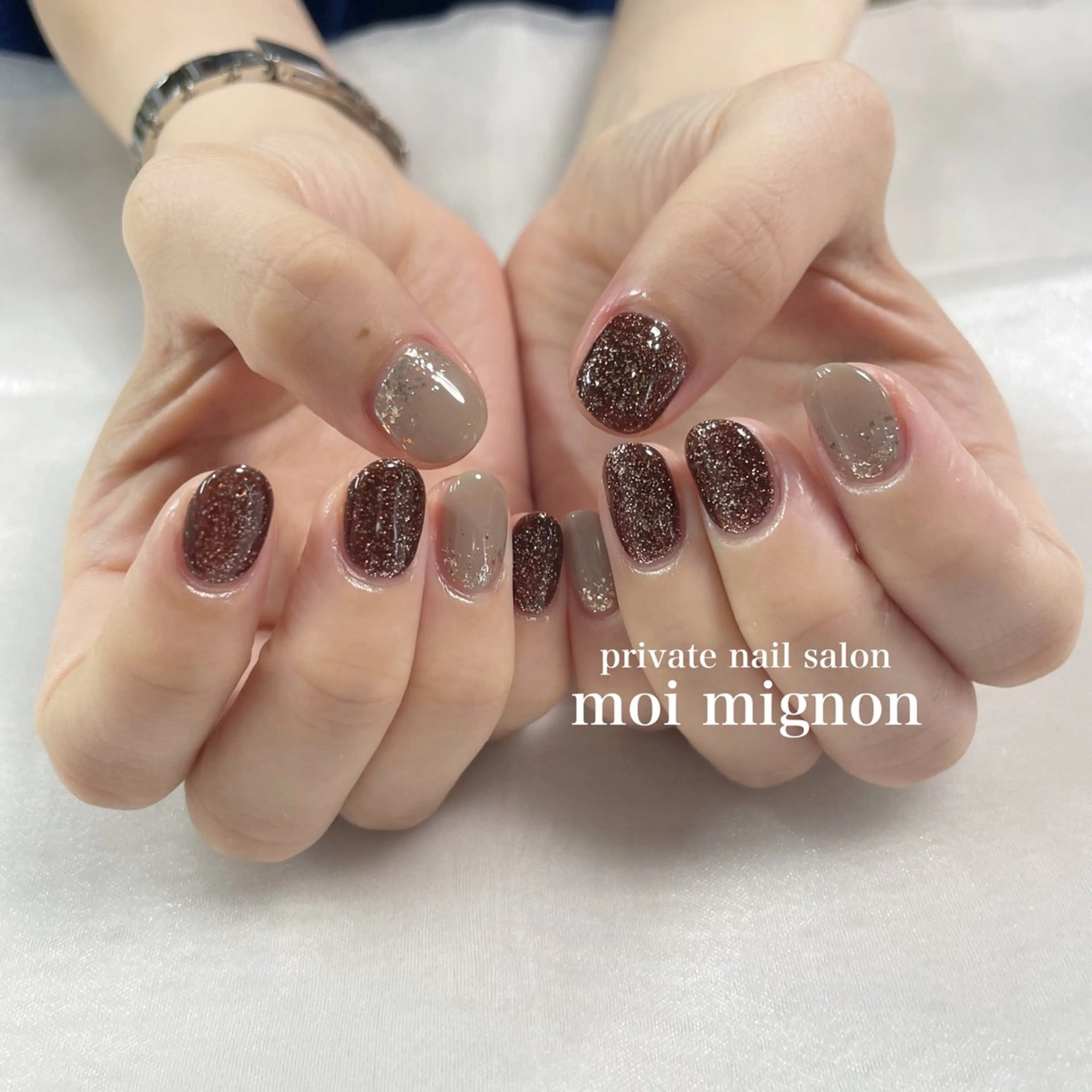 ネイル ラメ(グリッター) ハンドネイル nailist Aki♡のネイルデザイン