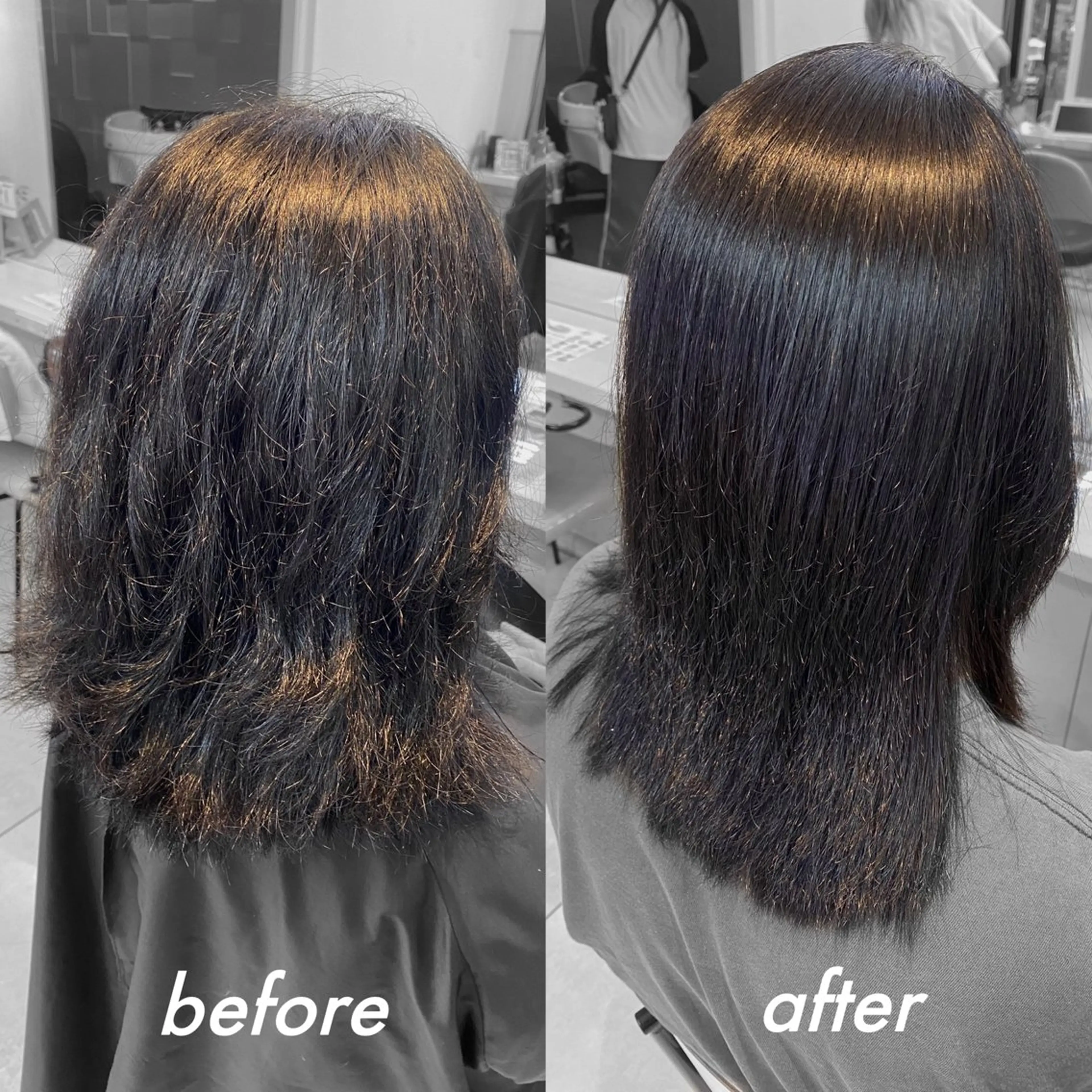 パーマ 縮毛矯正 💙mai🫧 縮毛矯正・ハイライトのヘアスタイル