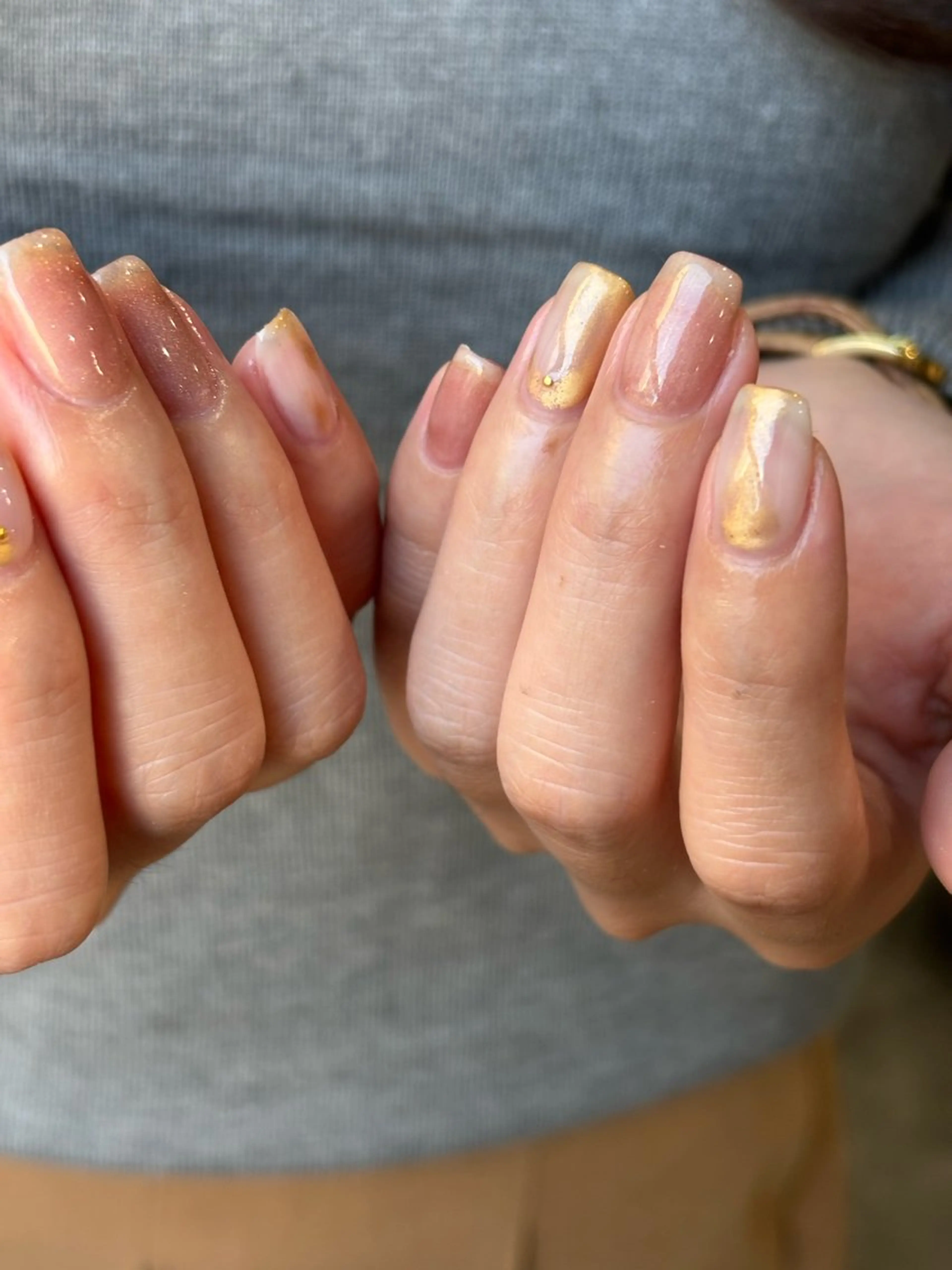 ネイル ラメ(グリッター) シンプルネイル ogura maoのネイルデザイン