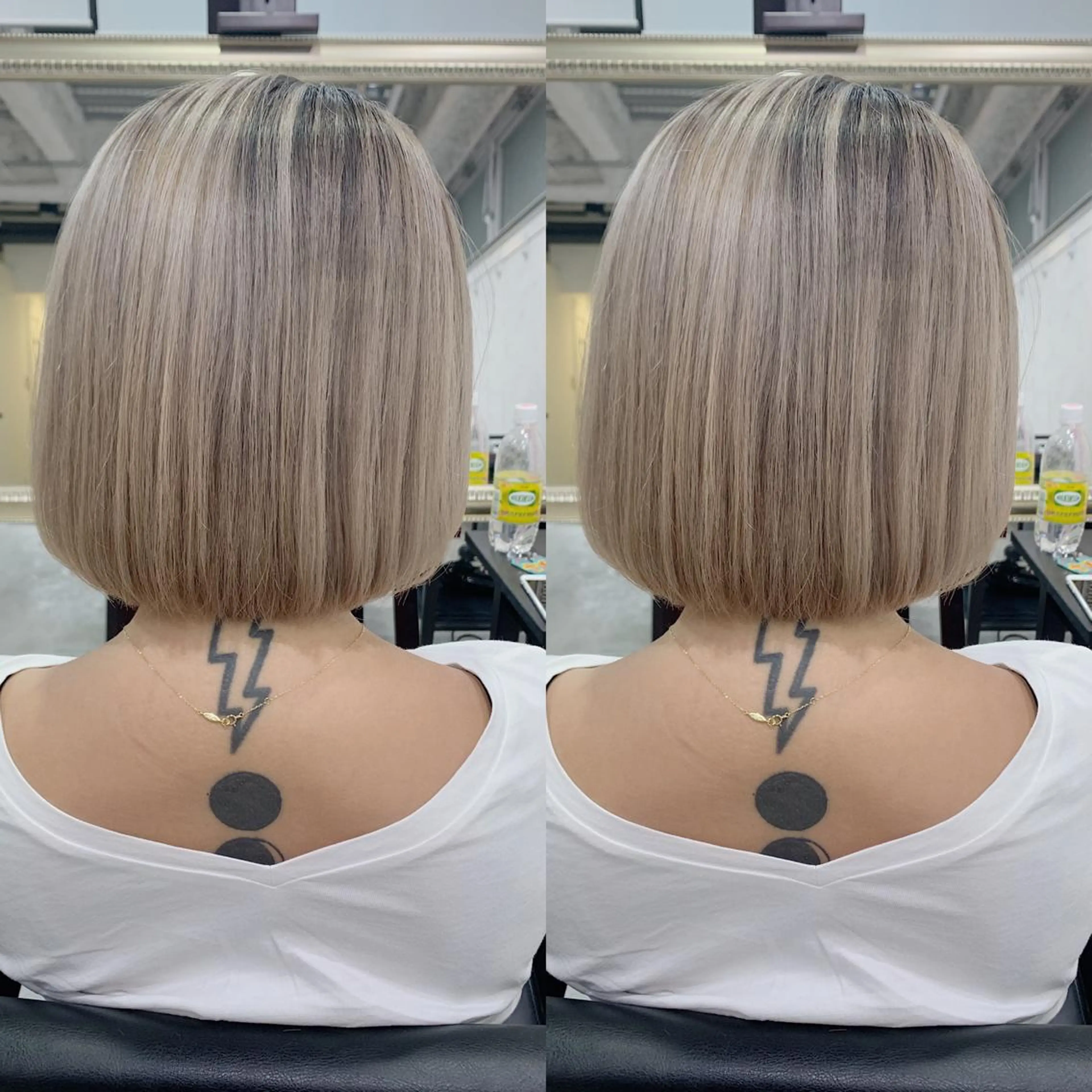 ショート カラー ヘアアレンジ ブロンド ヘアカラー トリートメント BANK'S hair所属・💐ケラチン 髪質改善寺坂雄飛💐のヘアスタイル