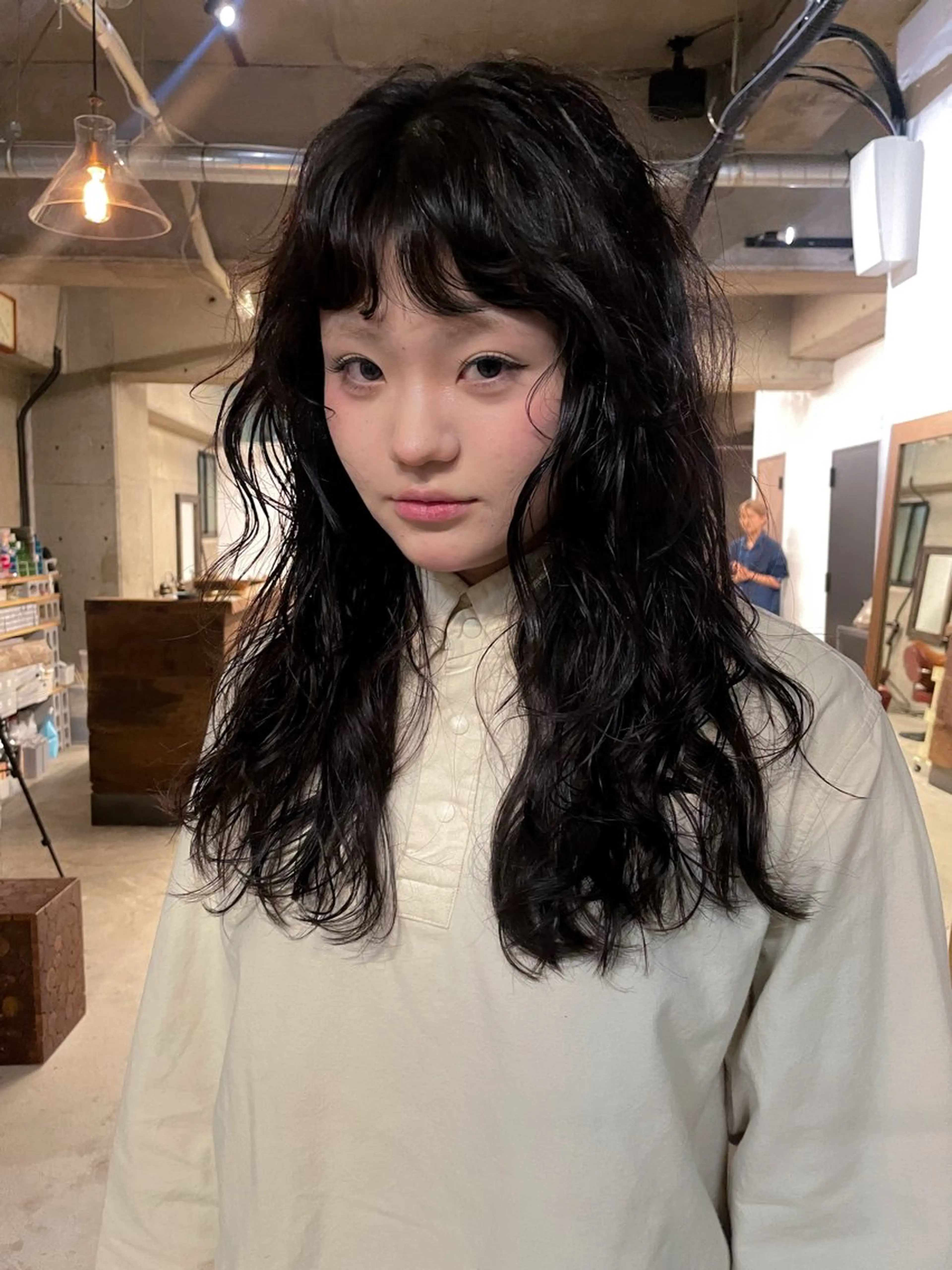 ロング パーマ パーマ/レイヤー 岩山丈一郎のヘアスタイル