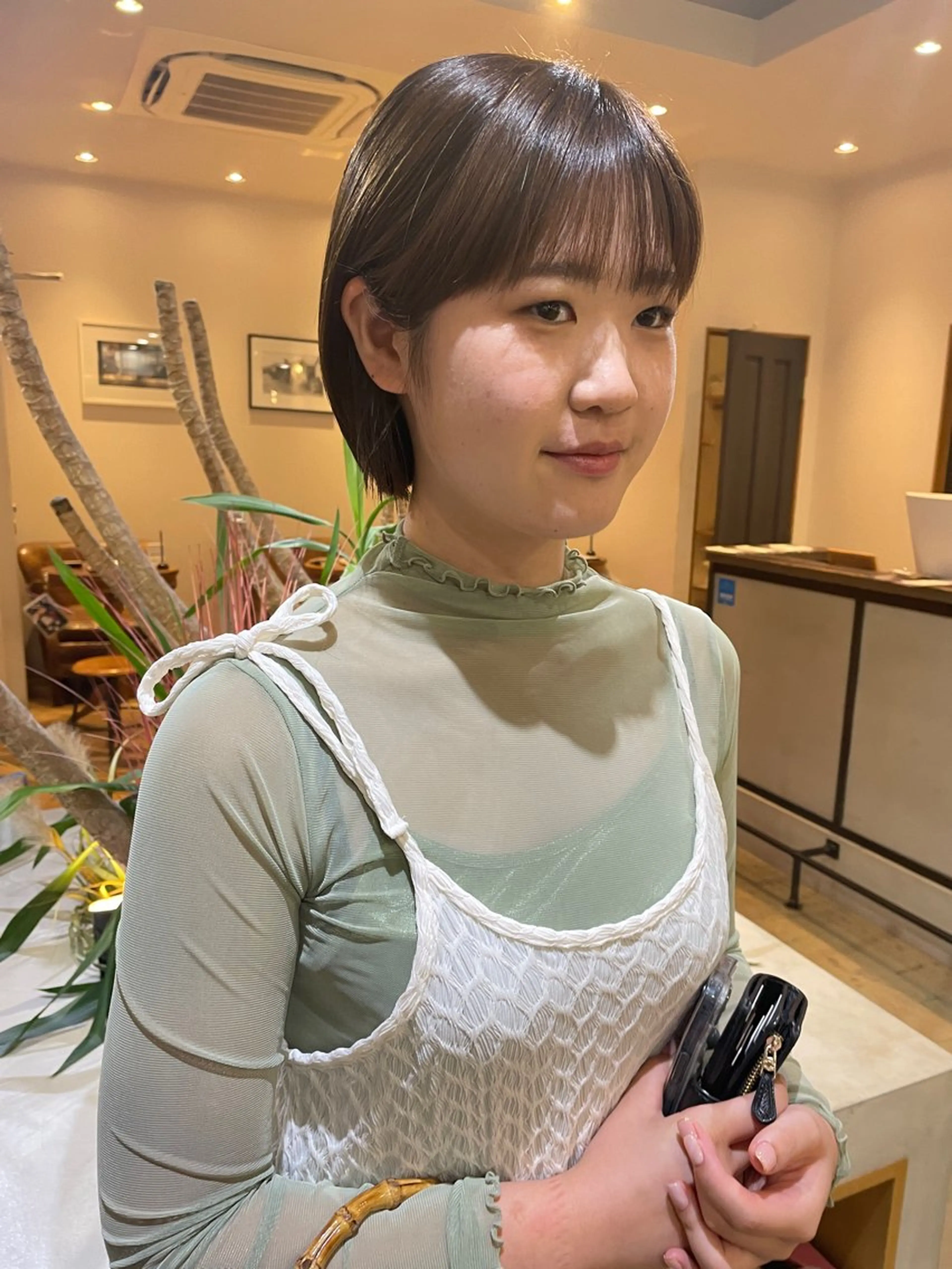 ショート 透明感ニュアンス 柔らかstyle🤍のヘアスタイル