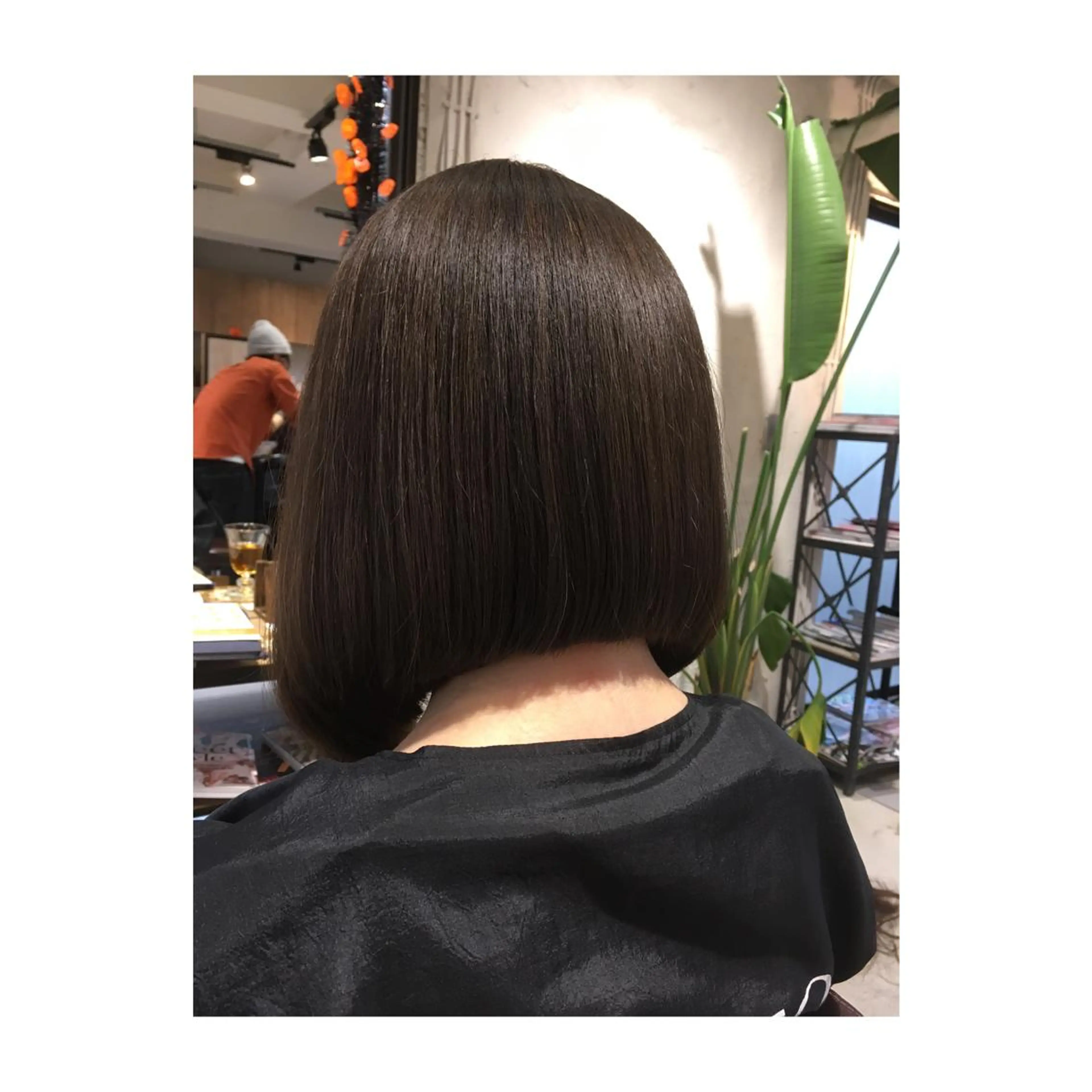 ショート ミディアム セミロング カラー パーマ ボブ アオガミ （前髪顔周りカット）のヘアスタイル